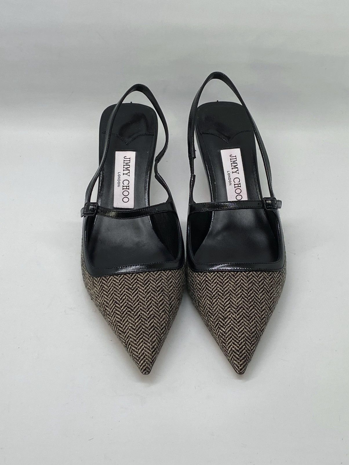 Jimmy Choo Jimmy Choo Didi 45MM Herringbone Slingback Pumps size 39 Size US 9 / IT 39 - 5 Thumbnail