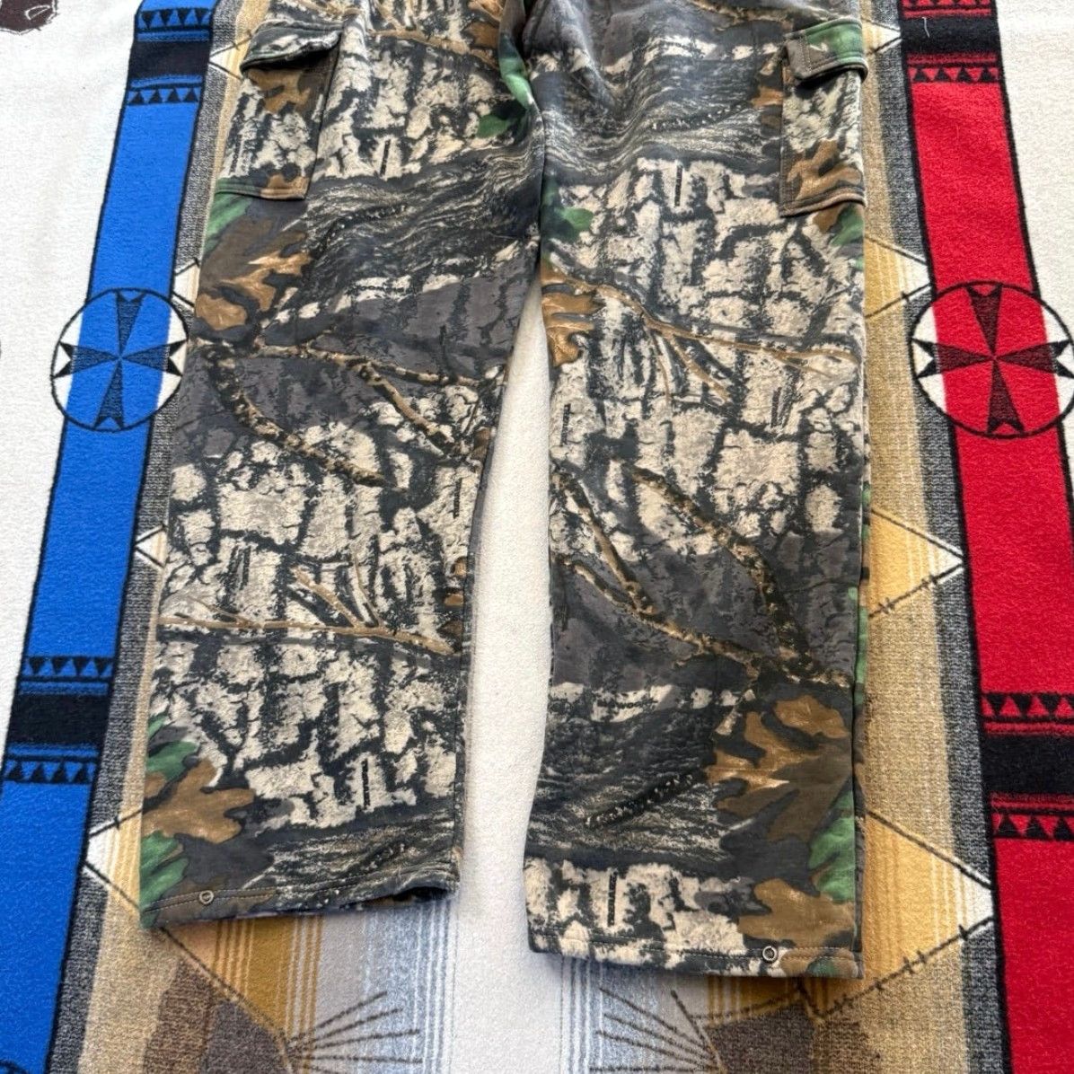 Jerzees VINTAGE Jerzees Outdoors Camo Sweatpants 2XL Men Regular Camouflage Pants Autumn Winter Spring Summer 90s Outdoor Hunting Sports Bootcamp Size US 39 - 6 Thumbnail