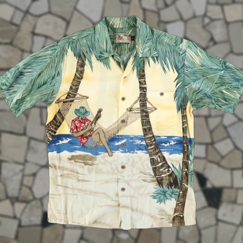 Tori Richard VINTAGE Tori Richard Shirt Mens L Hawaiian Viscose All Over Print Button Up Size US L / EU 52-54 / 3 - 1 Thumbnail