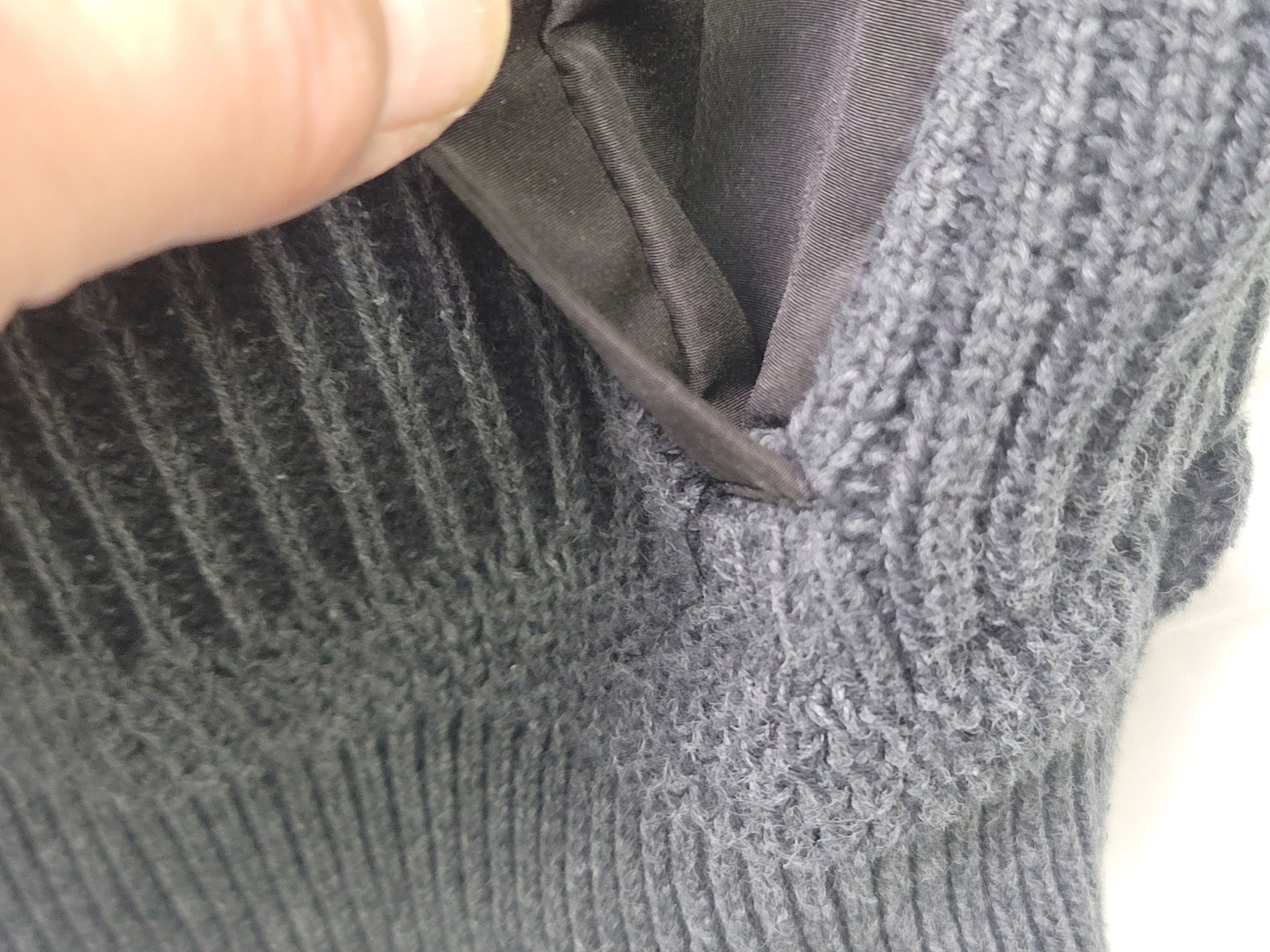 Calvin Klein Knit Zipper Cardigan Jacket Ribbed Grey & Black Size US XXL / EU 58 / 5 - 3 Thumbnail