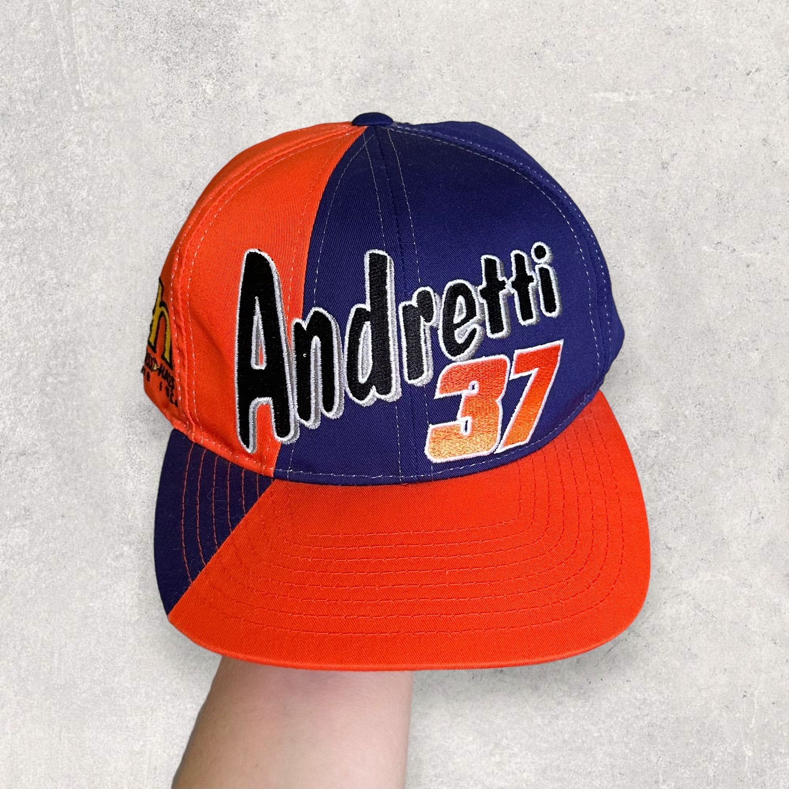 NASCAR Vintage 90s John Andretti Nascar Snapback Hat OSFA Purple Size ONE SIZE - 1 Thumbnail