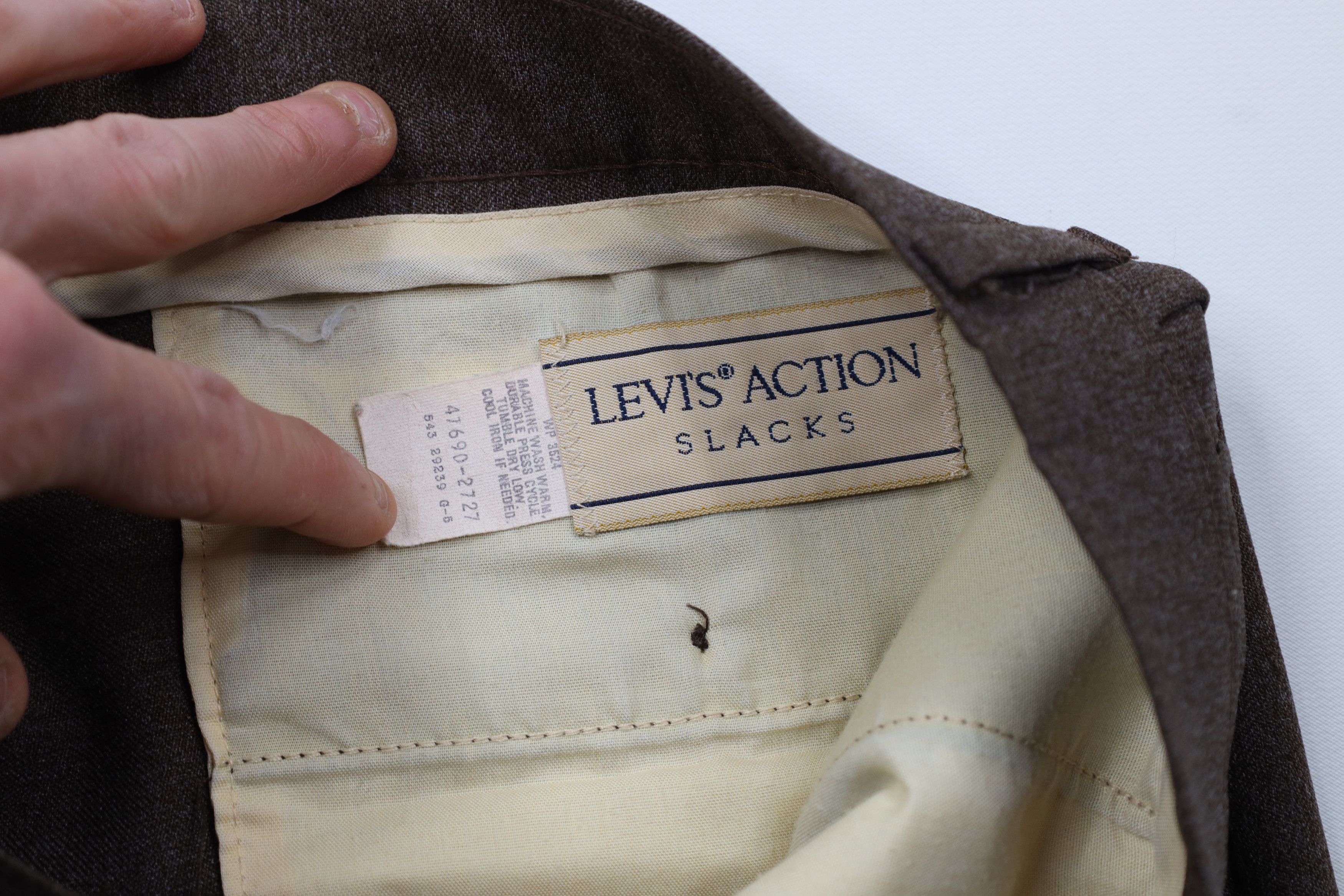 Levi's Vintage 70s Levis Knit Flared Wide Leg Chino Pants Brown USA Size US 32 / EU 48 - 8 Thumbnail