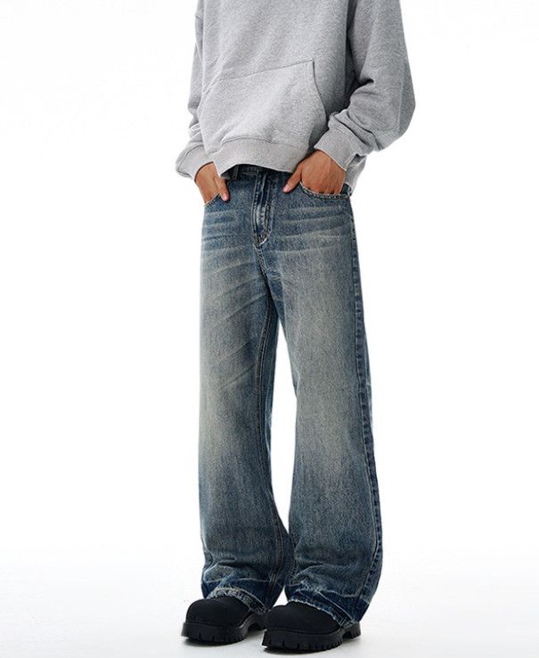 Japanese Brand American-style whisker tie-dye loose wide-leg jeans Size US 32 / EU 48 - 4 Thumbnail