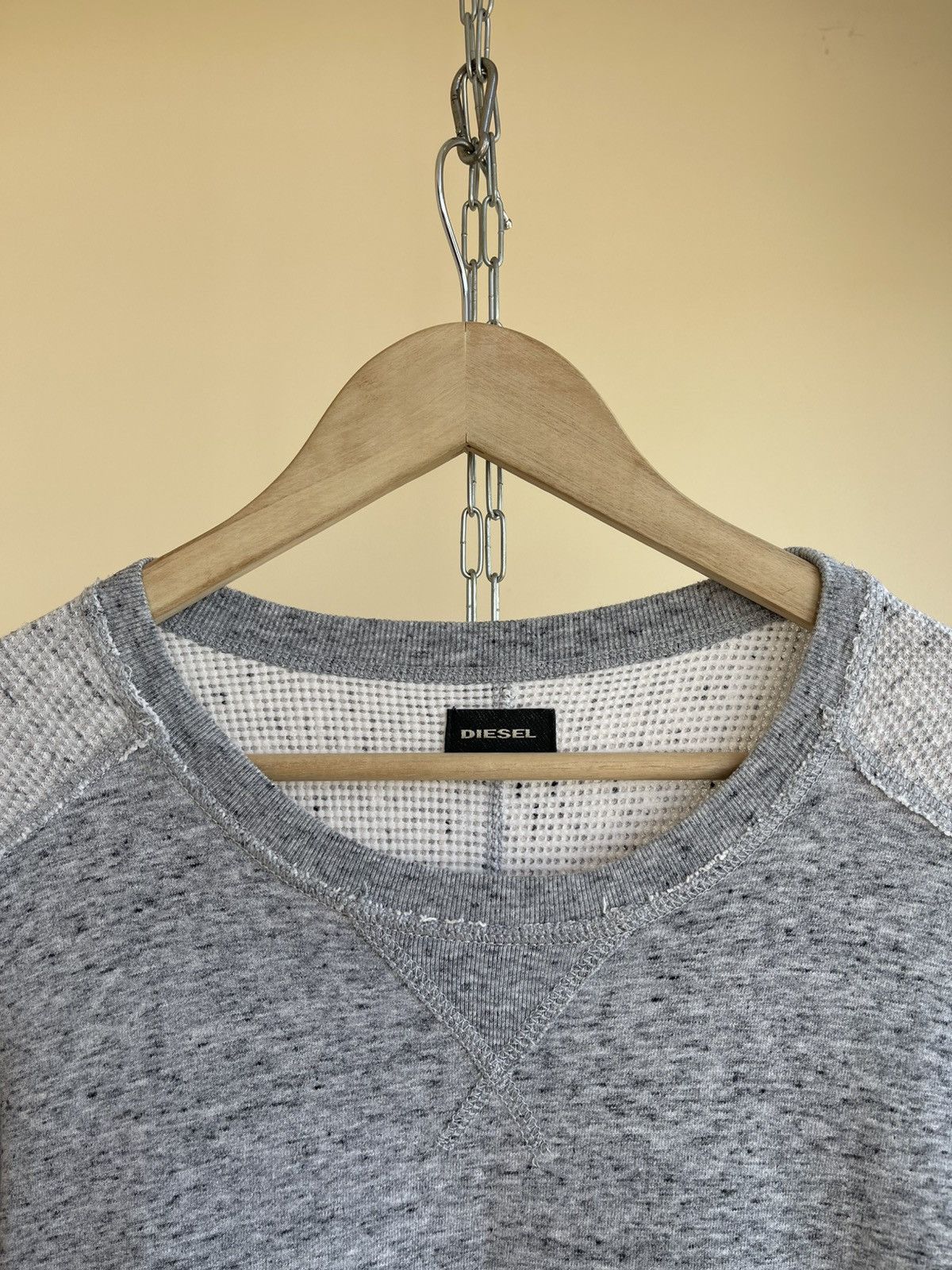 Diesel Diesel S Gladys Regular Fit Waffle Knit Shoulder Sweatshirt Size US L / EU 52-54 / 3 - 5 Thumbnail