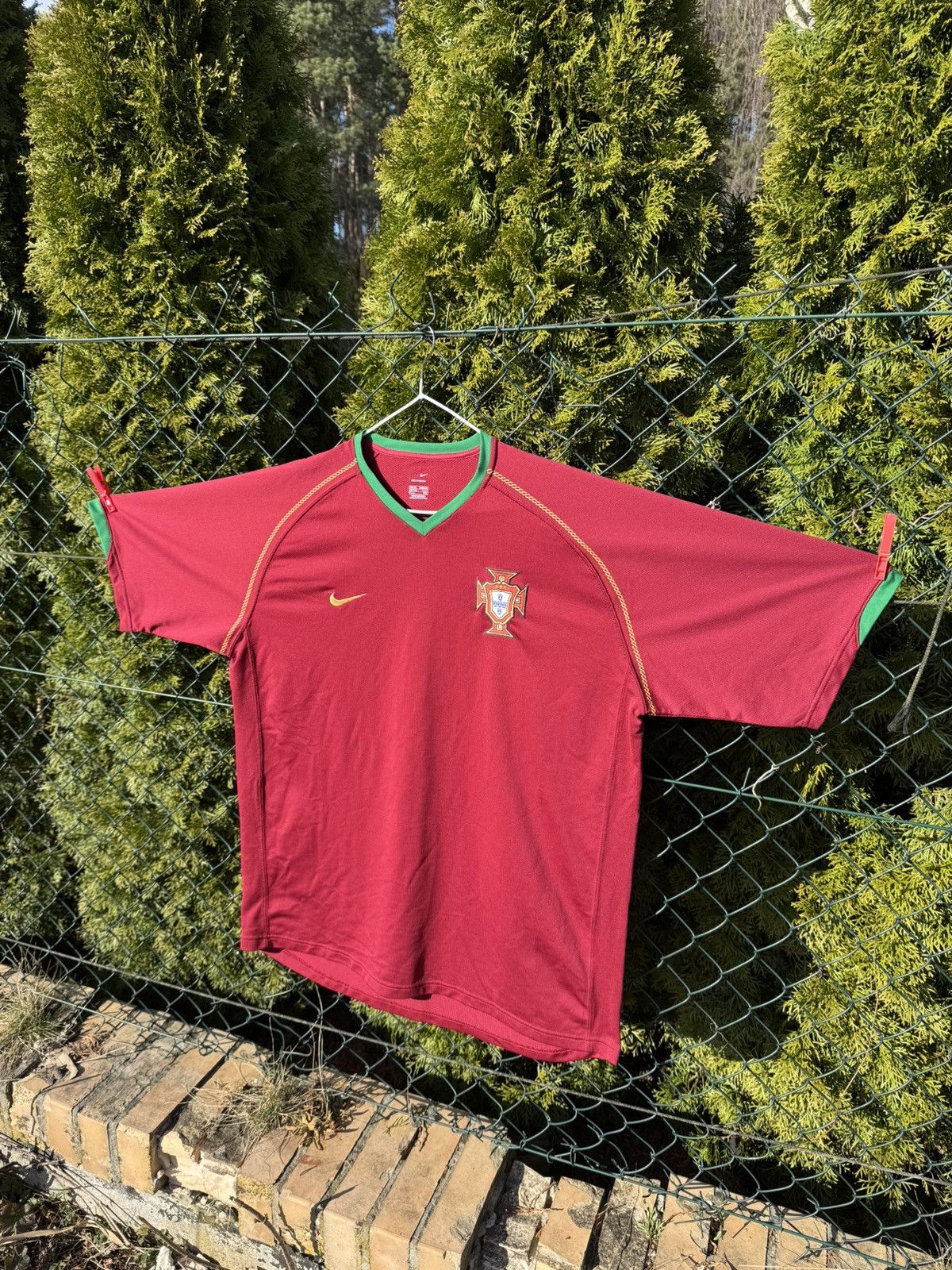 Nike Vintage Portugal Home Football Jersey - Nike World Cup 2006 Size US XXL / EU 58 / 5 - 2 Thumbnail