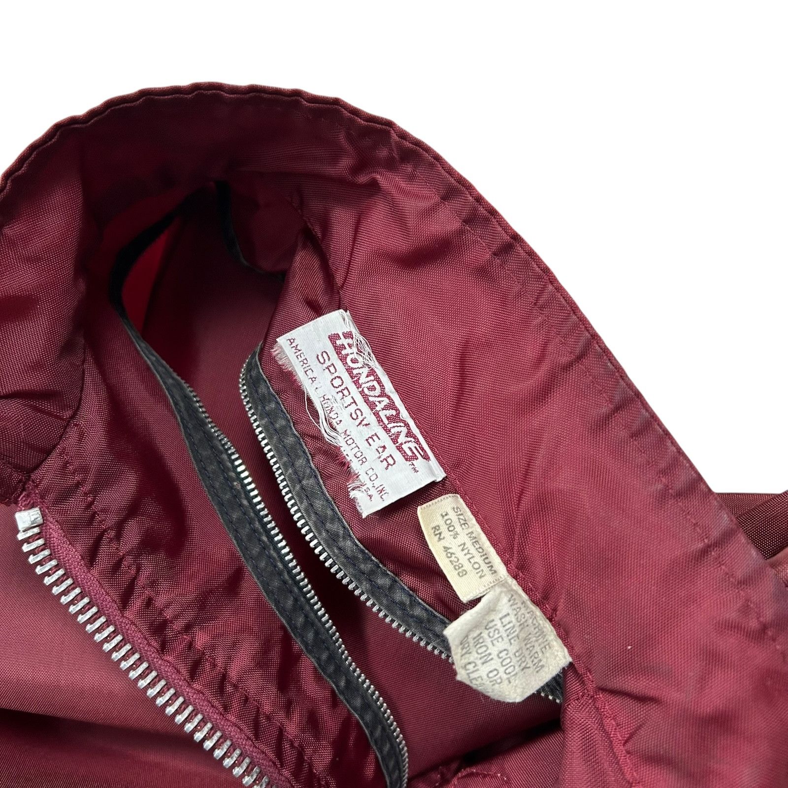 Vintage VTG 80s 90s HONDALINE HONDA WINDBREAKER RACING JACKET Size US L / EU 52-54 / 3 - 6 Thumbnail