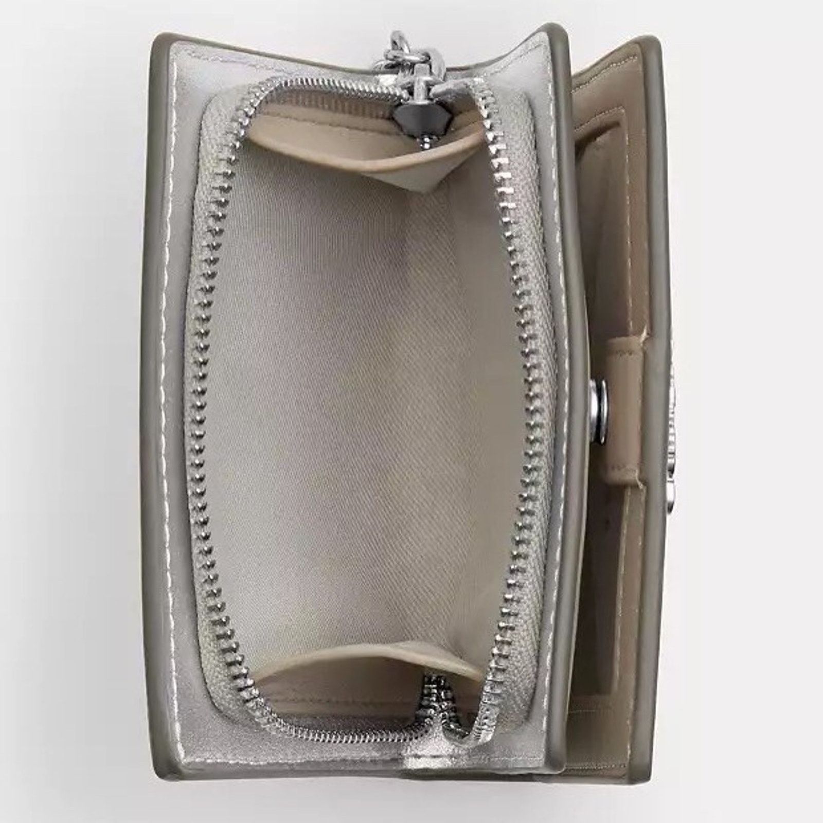 Coach NWT Coach CW792 Snap Wallet Pearlized Light Silver Size ONE SIZE - 7 Thumbnail