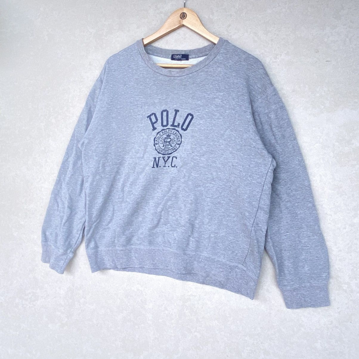 Other Vintage Polo by Ralph Lauren Printed Crewneck Light Gray Size US M / EU 48-50 / 2 - 2 Thumbnail