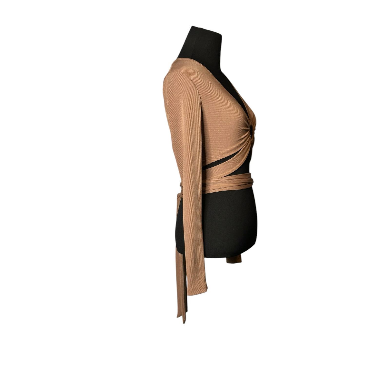 Shein Shein brown cut out ring long sleeves sexy top size XS Size XS / US 0-2 / IT 36-38 - 11 Thumbnail