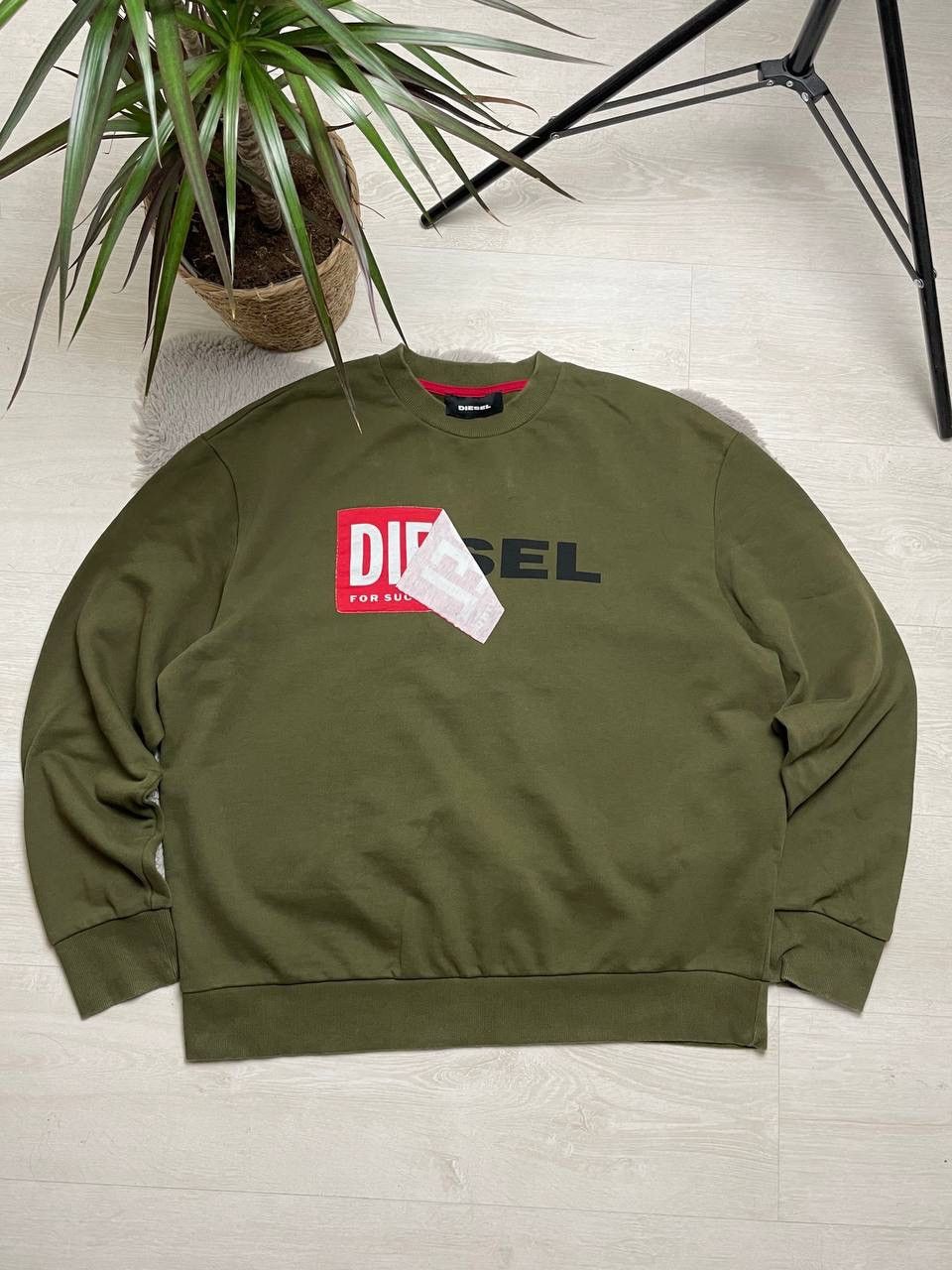 Diesel Vntg Oversized Sweatshirt Big CENTER Logo Y2K