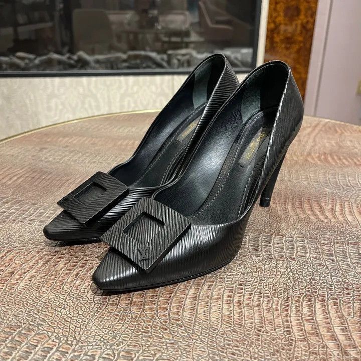Louis Vuitton Louis Vuitton Black Patent Leather High Heels -2508 Size US 6.5 / EU 39-40 - 1 Thumbnail
