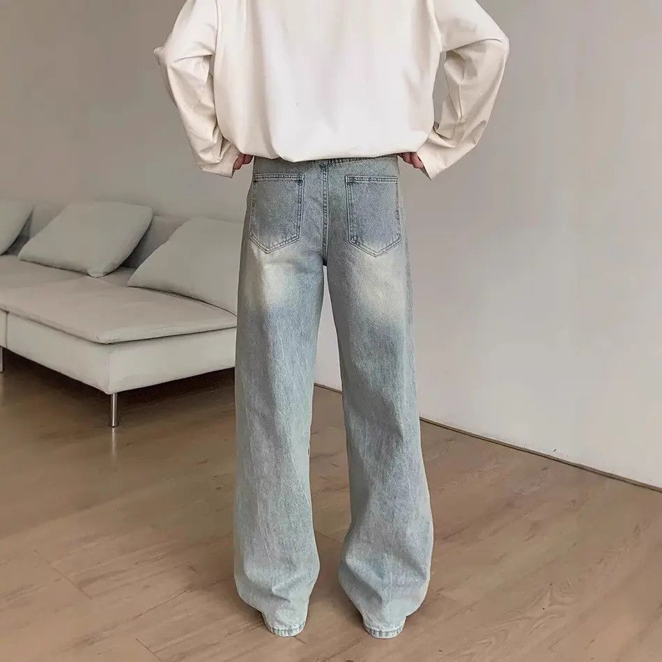 Japanese Brand Retro straight leg casual wide leg jeans Size US 32 / EU 48 - 4 Thumbnail