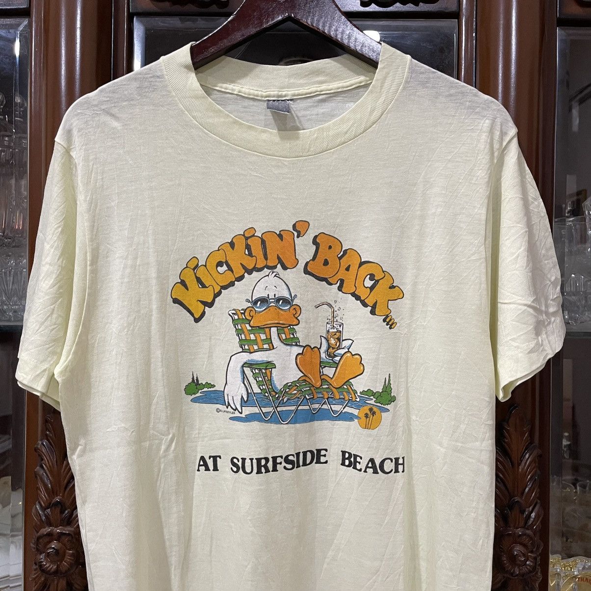 Vintage Rare 80s kickin’ back at surfside beach tee Size US M / EU 48-50 / 2 - 2 Thumbnail