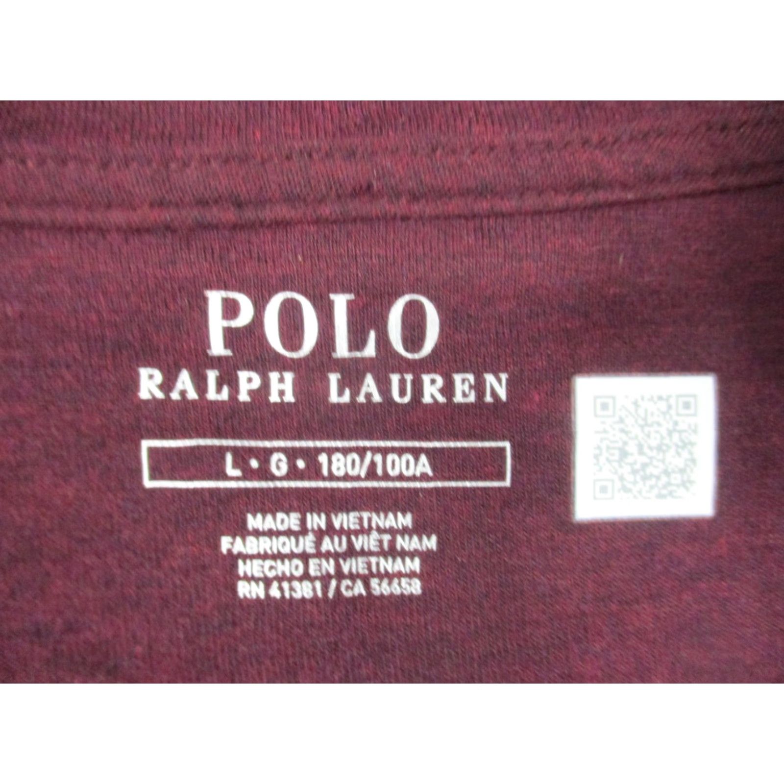 Polo Ralph Lauren VINTAGE Polo Ralph Lauren Sweater Mens Large Burgundy Gray Stripe Quarter Zip Pullover Size US L / EU 52-54 / 3 - 4 Thumbnail