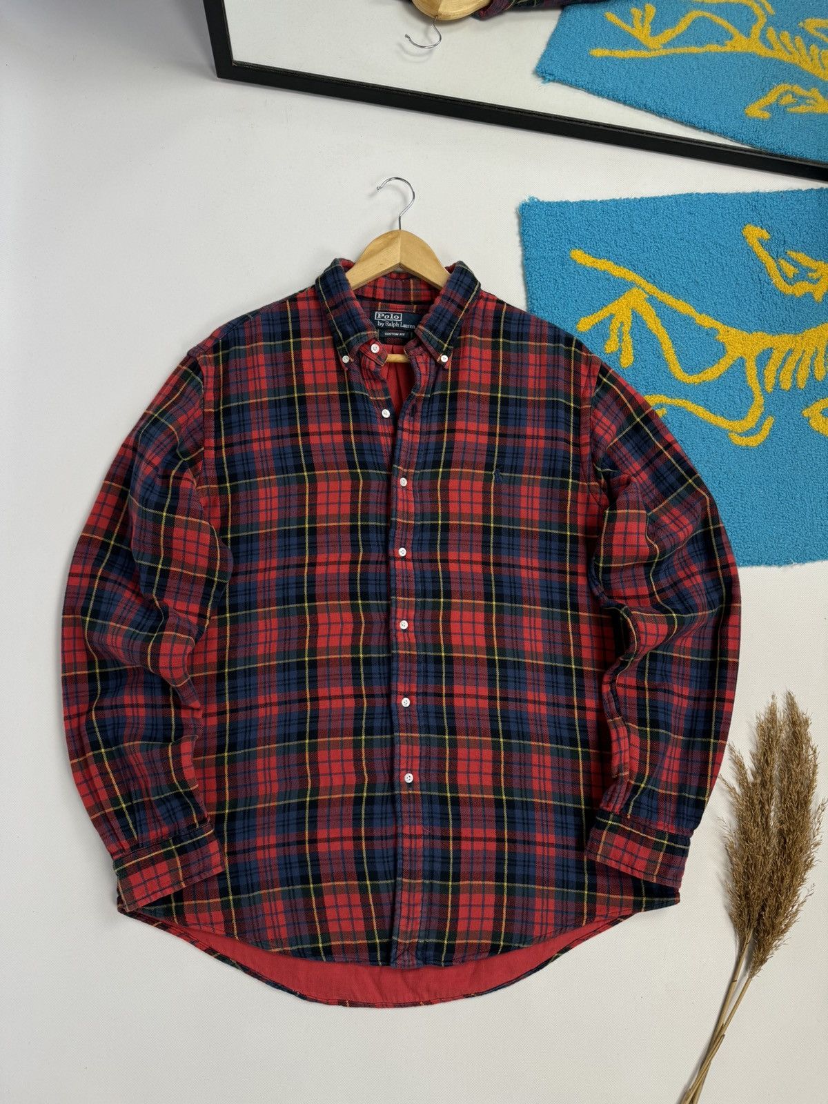Ralph Lauren × Vintage Vintage 90’s Ralph Lauren Flannel Heavy Stripe Shirt Size US L / EU 52-54 / 3 - 1 Thumbnail