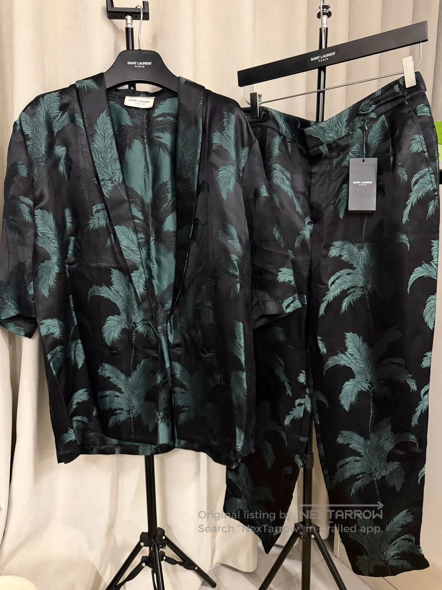 Saint Laurent Paris Saint Laurent Palm Leaf Suit Set. Size US S / EU 44-46 / 1 - 1 Thumbnail