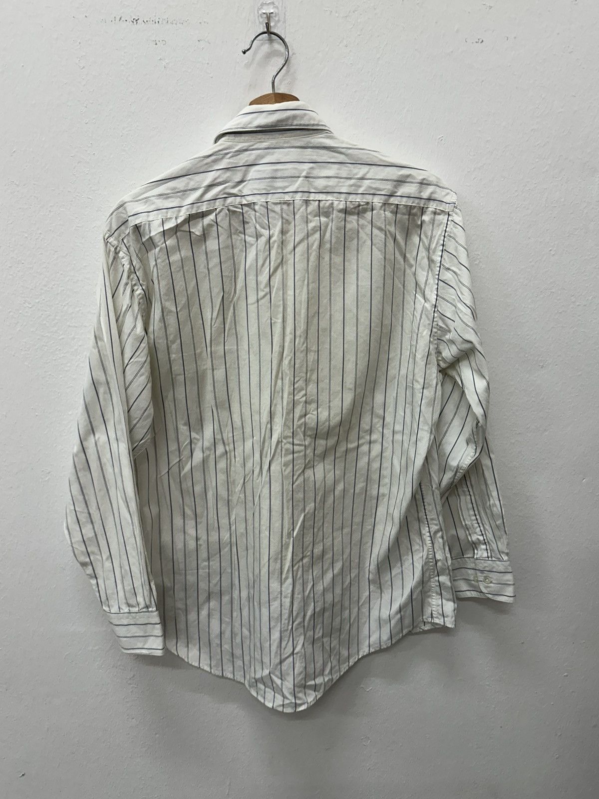 Saint Laurent Paris Vintage Yves Saint Laurent Logo Striped L/S Button Up Shirt Size US M / EU 48-50 / 2 - 3 Thumbnail