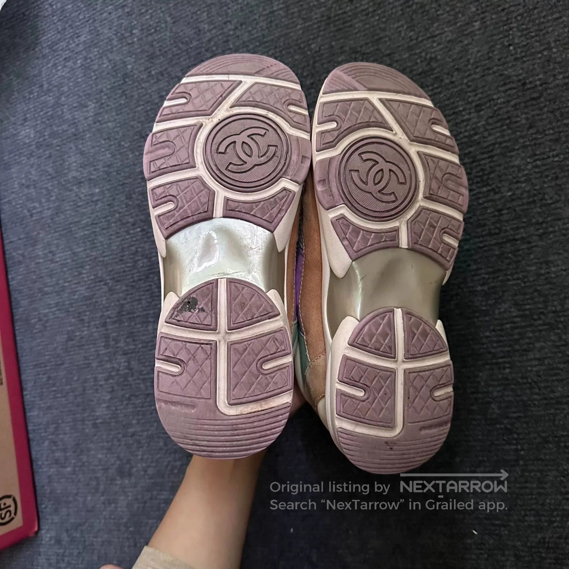 Chanel chanel purple athletic sneakers size 36.5. Size US 6 / IT 36 - 5 Thumbnail