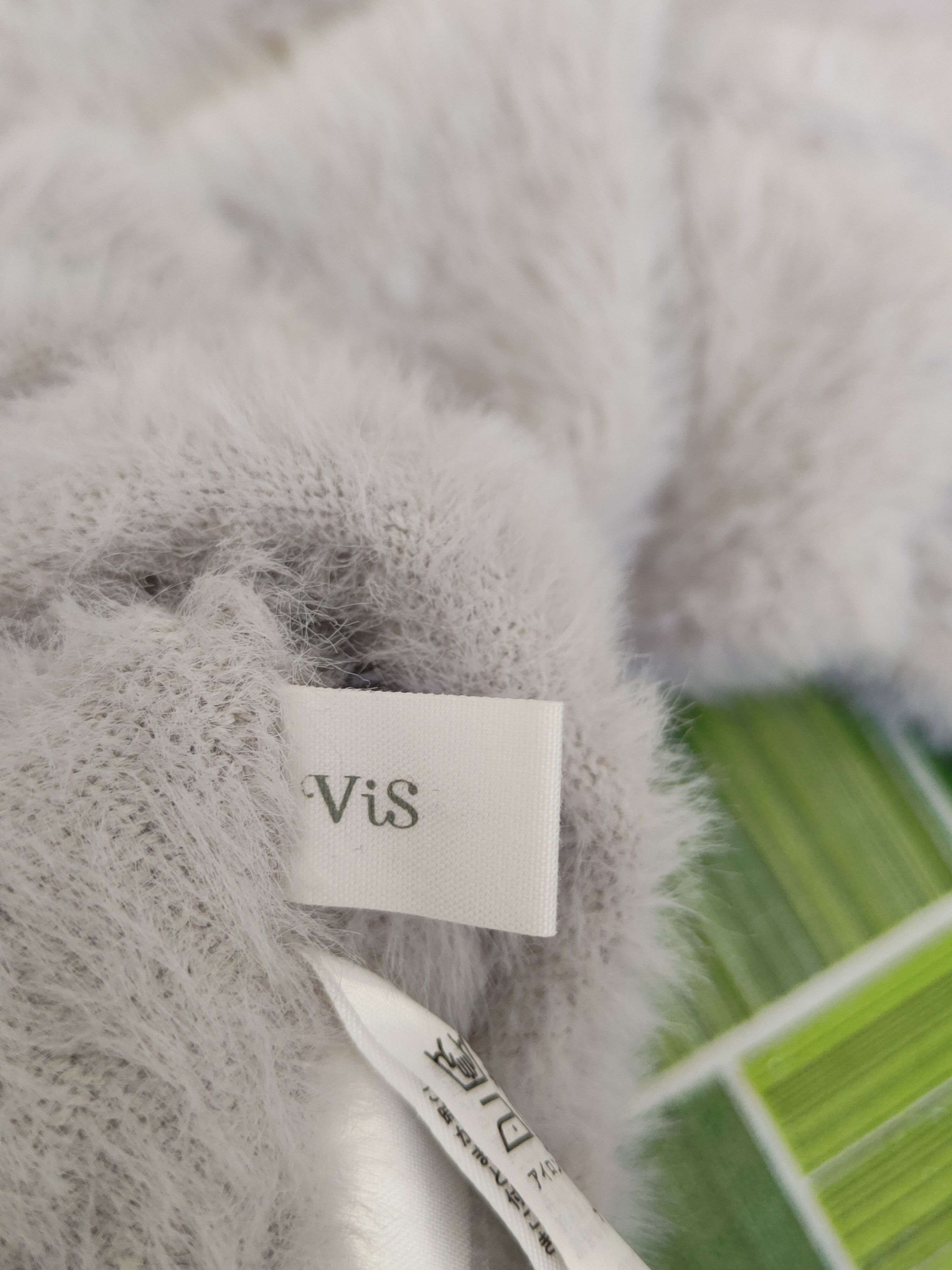 Japanese Brand Vis Light Gray Shag Shaggy Fur Mohair Crop Tops #S1685 Size M / US 6-8 / IT 42-44 - 12 Thumbnail