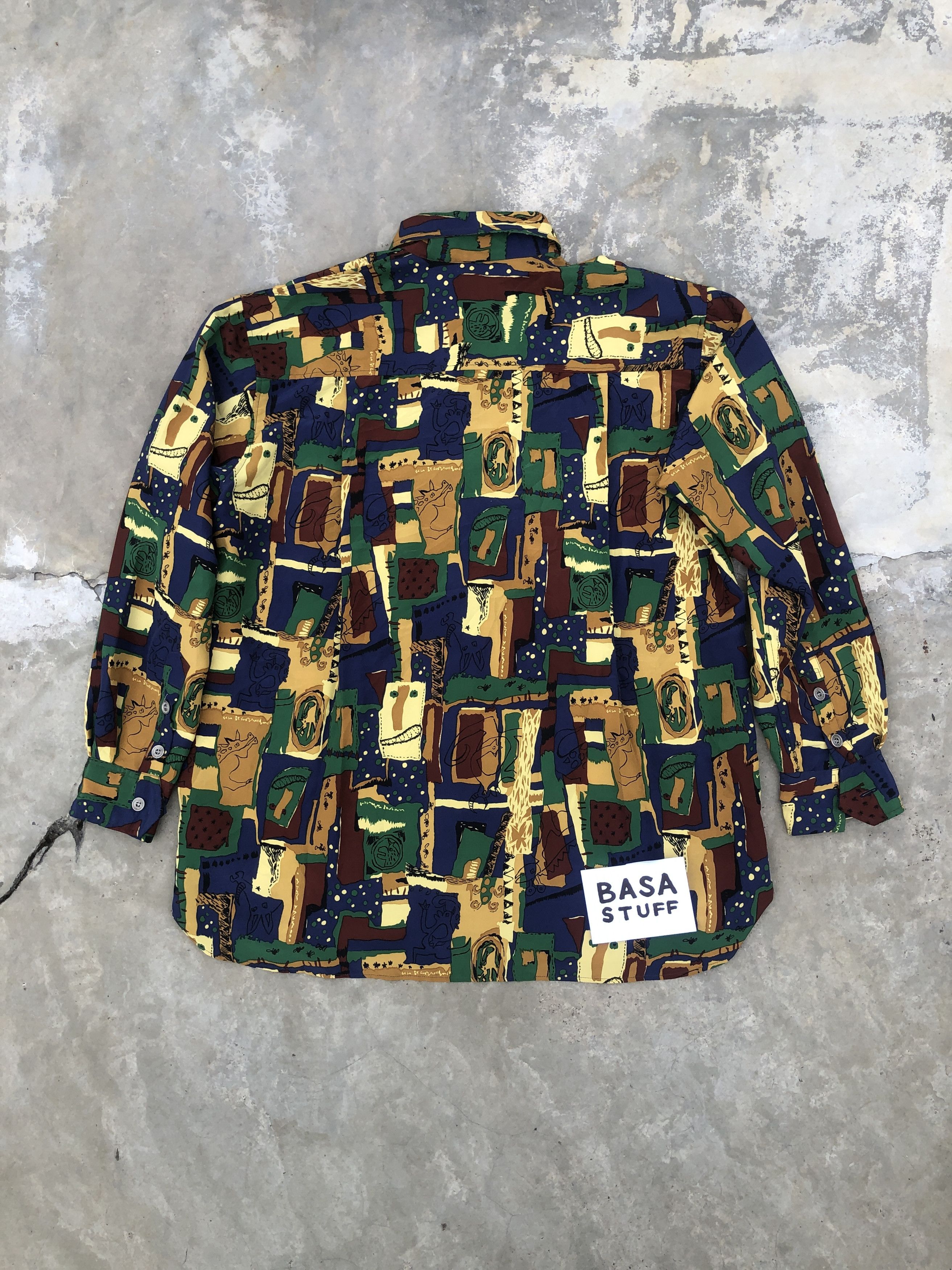Japanese Brand × Kansai Yamamoto × Vintage Kansai Profumo Vintage Silk Shirt Size US M / EU 48-50 / 2 - 2 Thumbnail