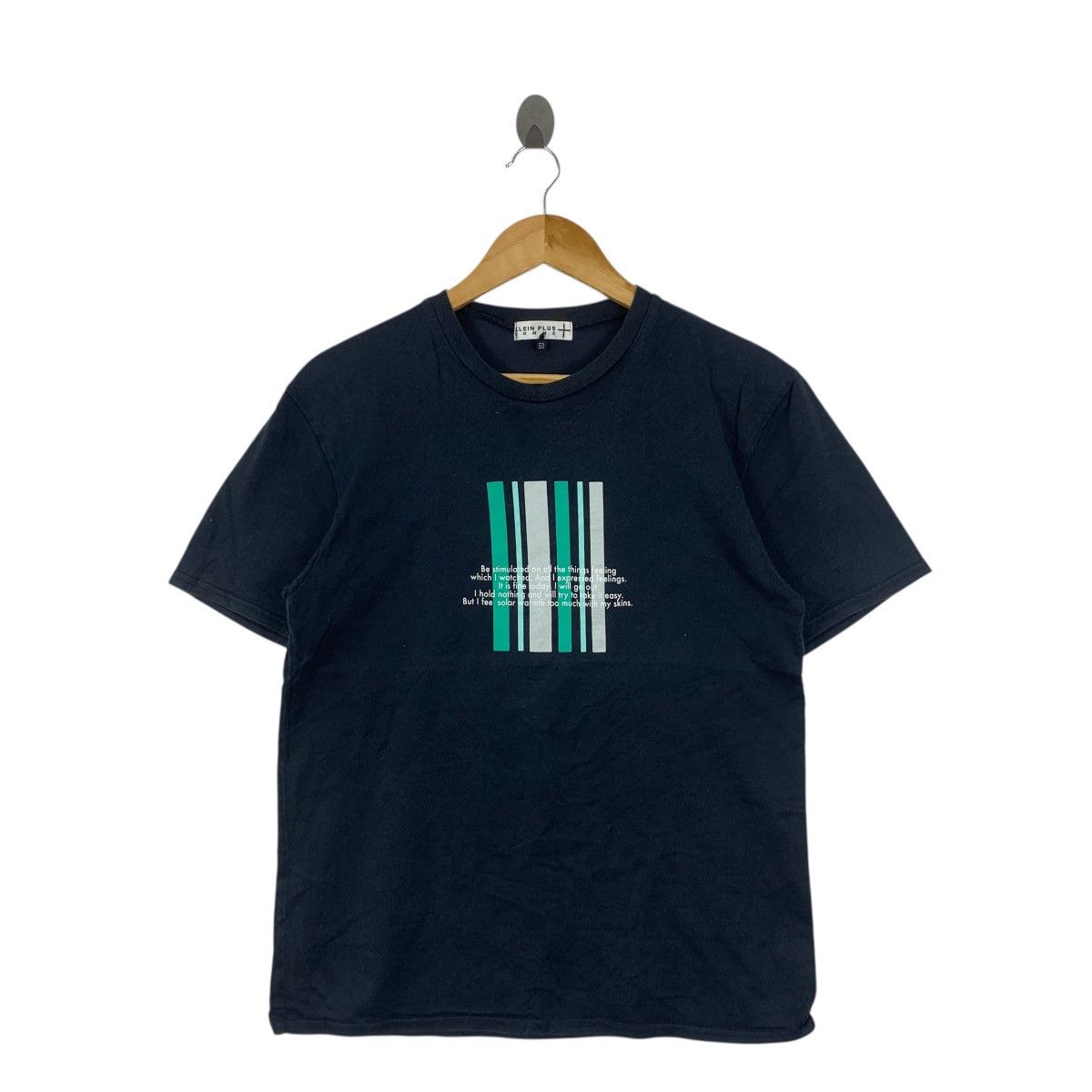 Michel Klein Vintage MK MICHEL KLEIN Homme Plus Box Logo Tee Shirt Top Size US S / EU 44-46 / 1 - 4 Thumbnail
