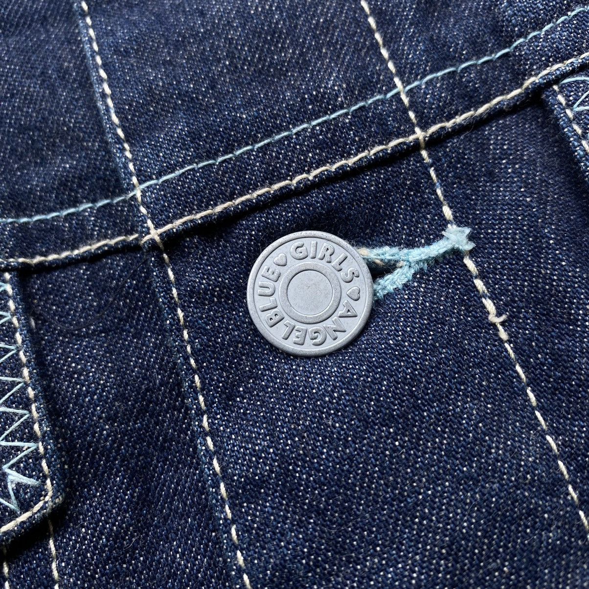 Angel Blue × Hysteric Glamour × Japanese Brand Angel Blue 2000s - Hybrid Knitted & Denim Jacket Size M / US 6-8 / IT 42-44 - 9 Thumbnail