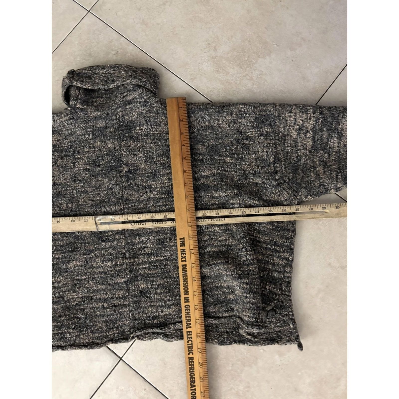 eskandar Eskandar Sweater Womens One Size Gray Merino Wool Turtleneck Oversized Knit Size ONE SIZE - 6 Thumbnail