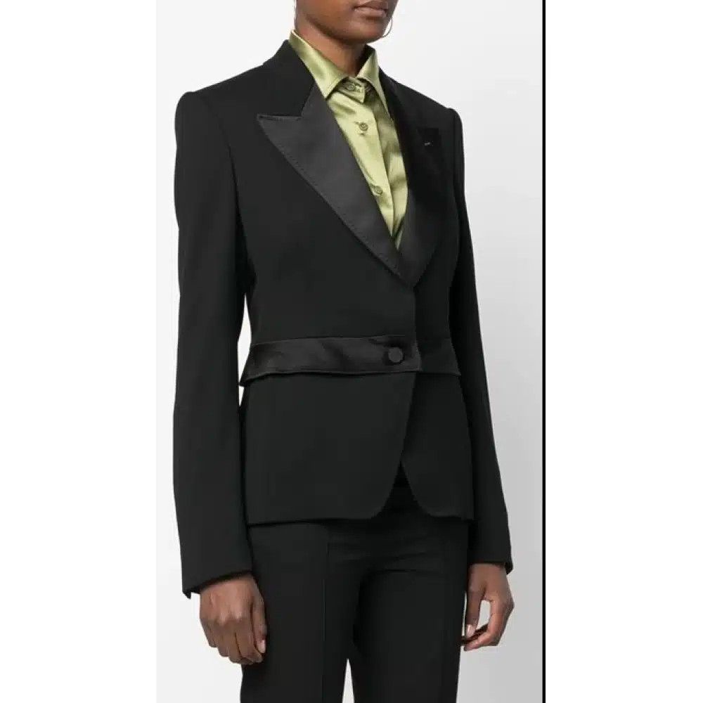 Tom Ford o1loc1c1124 GI2878 Wool Cocktail Jacket in Black Size XS / US 0-2 / IT 36-38 - 2 Thumbnail