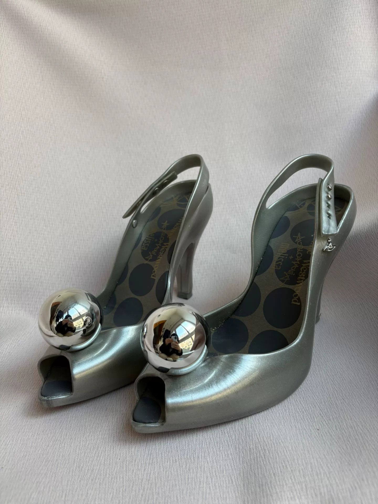 Vivienne Westwood Vivienne Westwood Melissa Silver Ball Heels Size US 7 / IT 37 - 1 Thumbnail