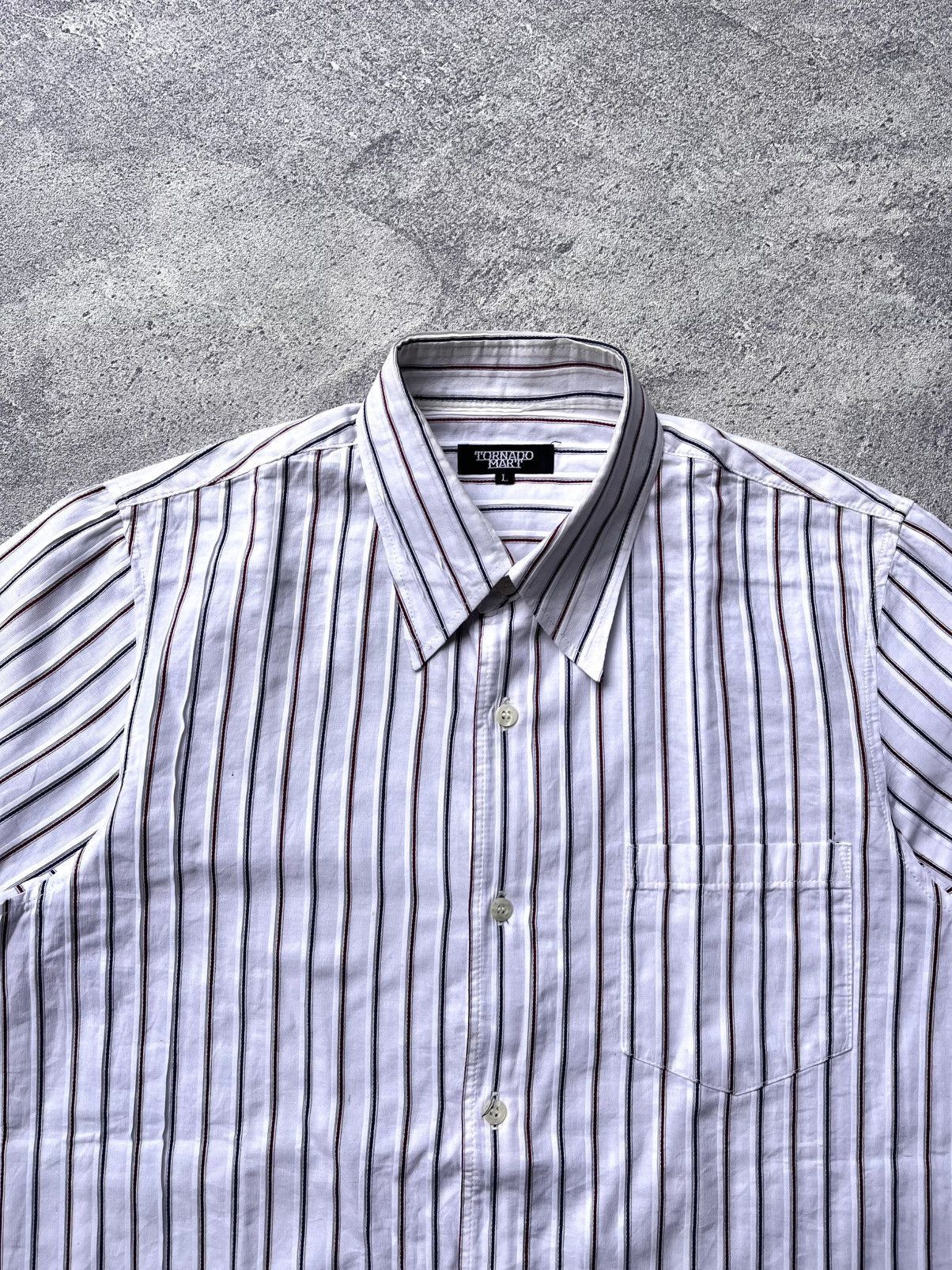 Tornado Mart Tornado Mart Stripe Pocket Shirt Size US L / EU 52-54 / 3 - 2 Thumbnail