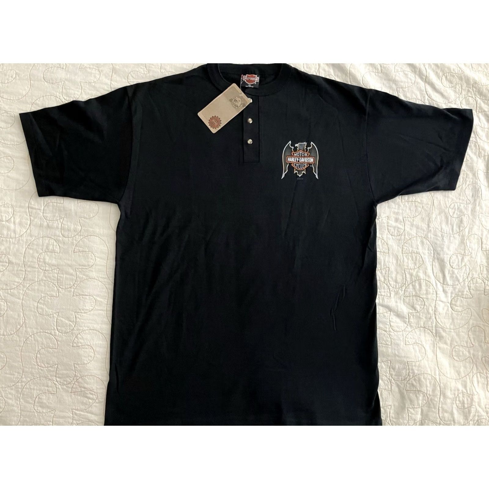 Harley Davidson Vintage Harley Davidson Taku Juneau Alaska Shirt XL Bear Orca Eagle Henley 90s Size US XL / EU 56 / 4 - 3 Thumbnail