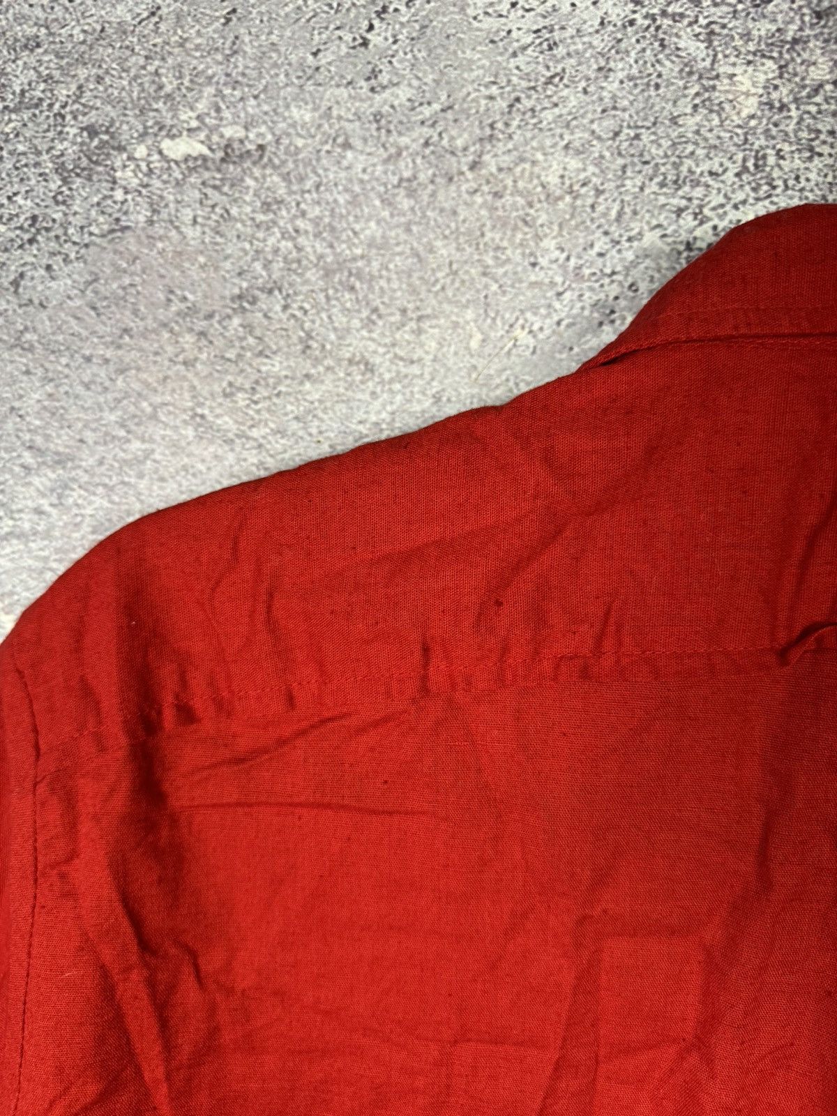 Diesel × Vintage Vintage Diesel Linen Shirt Sleeve Red Shirt y2k Small Size US S / EU 44-46 / 1 - 14 Thumbnail
