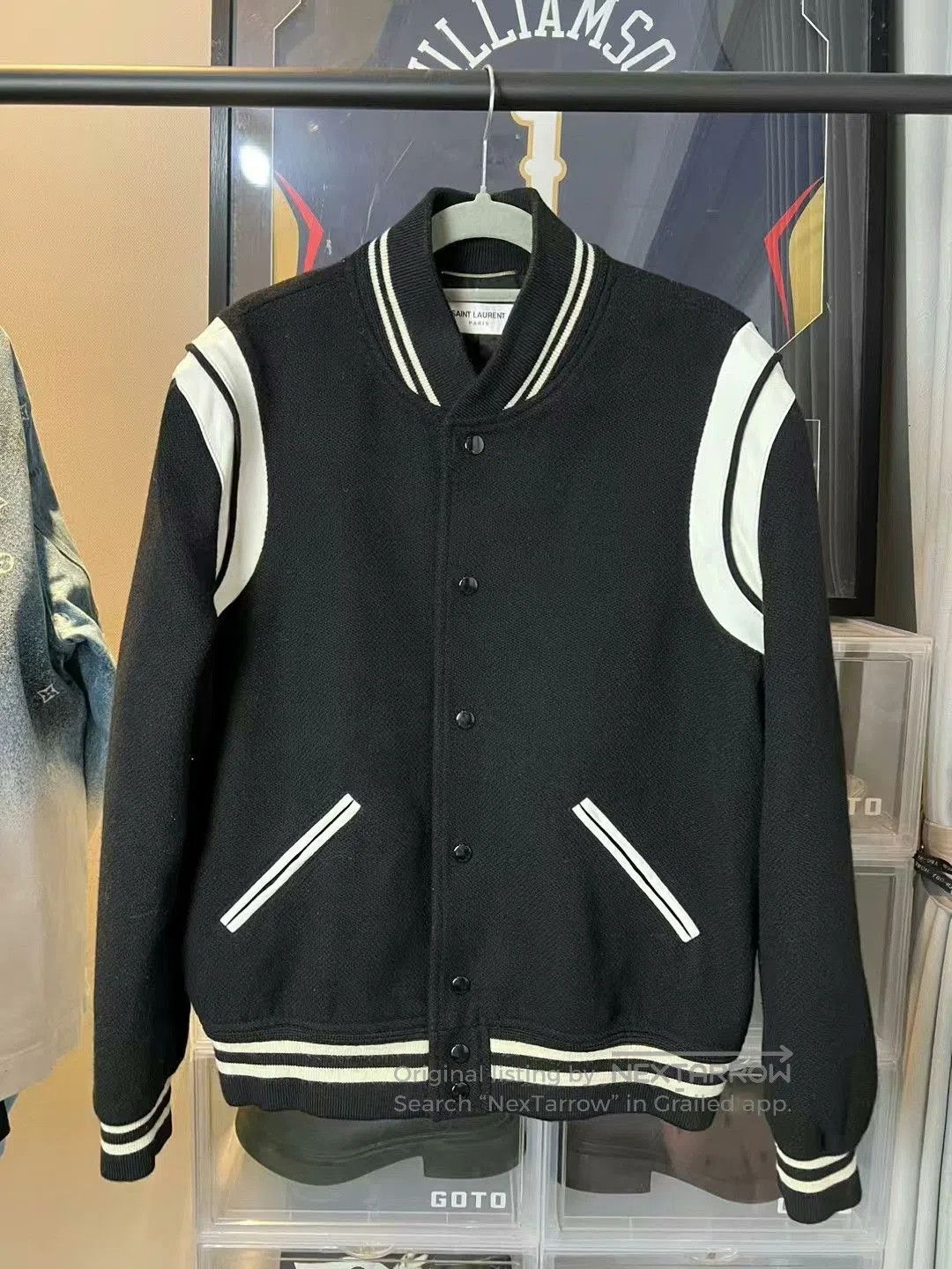 YSL Black and White Varsity Jacket 2021.