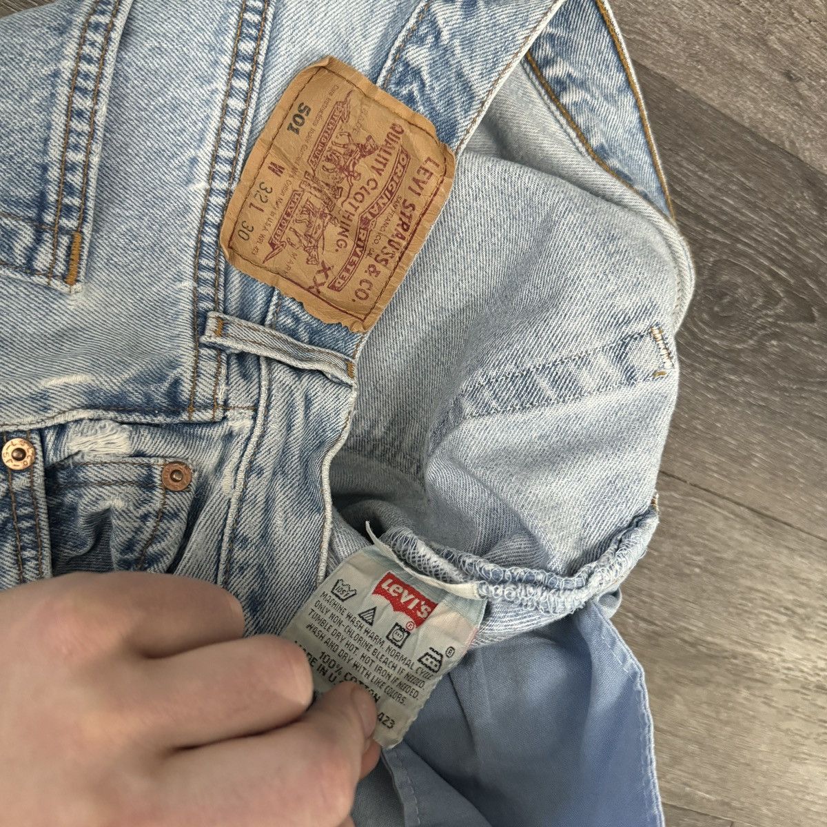 Japanese Brand × Levi's × Vintage Vintage 90s Levi’s 501XX button fly light wash jeans Size US 30 / EU 46 - 6 Thumbnail