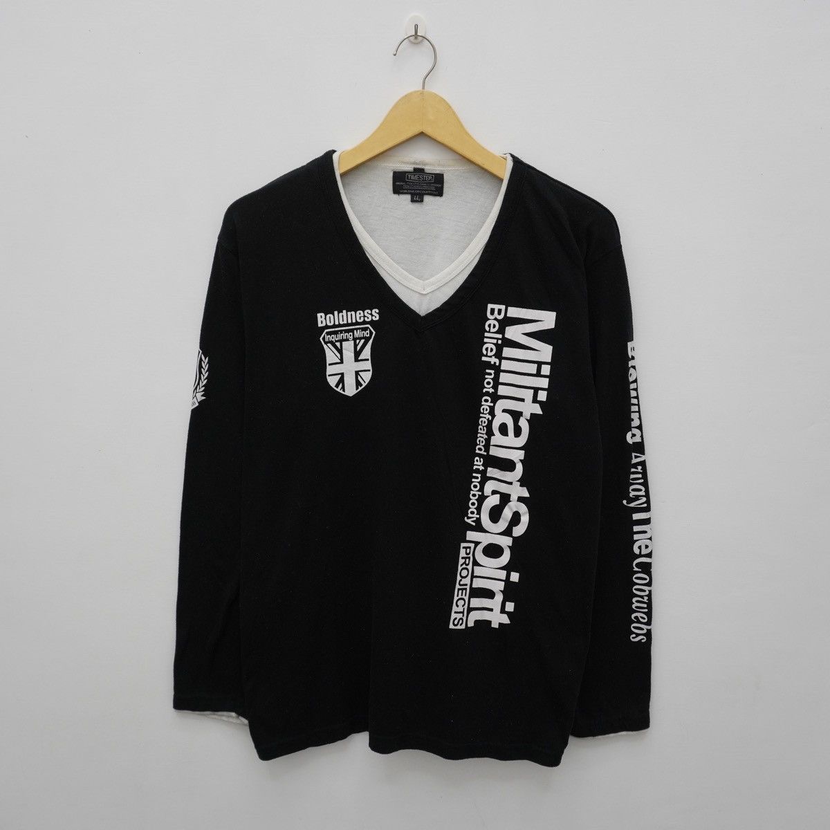Japanese Brand 90s Double Layer MilitantSpirit Japanese IFSIX LGB STYLE Size US L / EU 52-54 / 3 - 1 Thumbnail