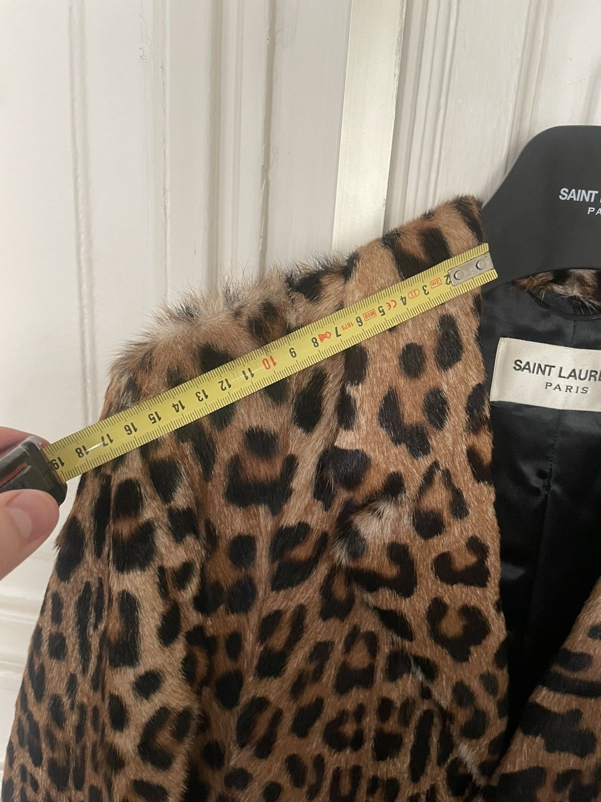 Saint Laurent Paris × Yves Saint Laurent Fur coat leopard print Saint Laurent Size S / US 4 / IT 40 - 10 Thumbnail