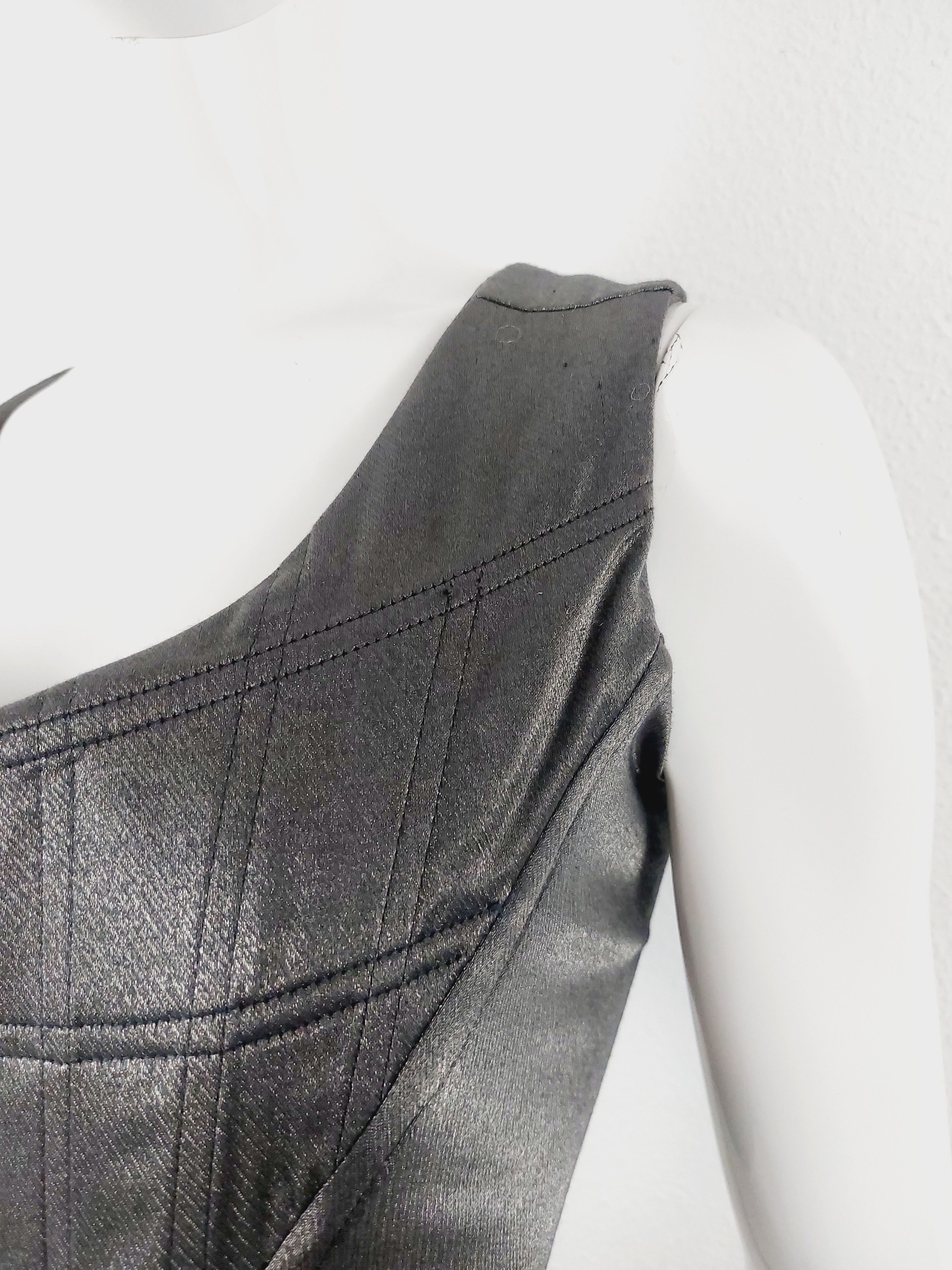 Vivienne Westwood Vivienne Westwood Runway 1998 Silver Anglomania Corset Size S / US 4 / IT 40 - 4 Thumbnail