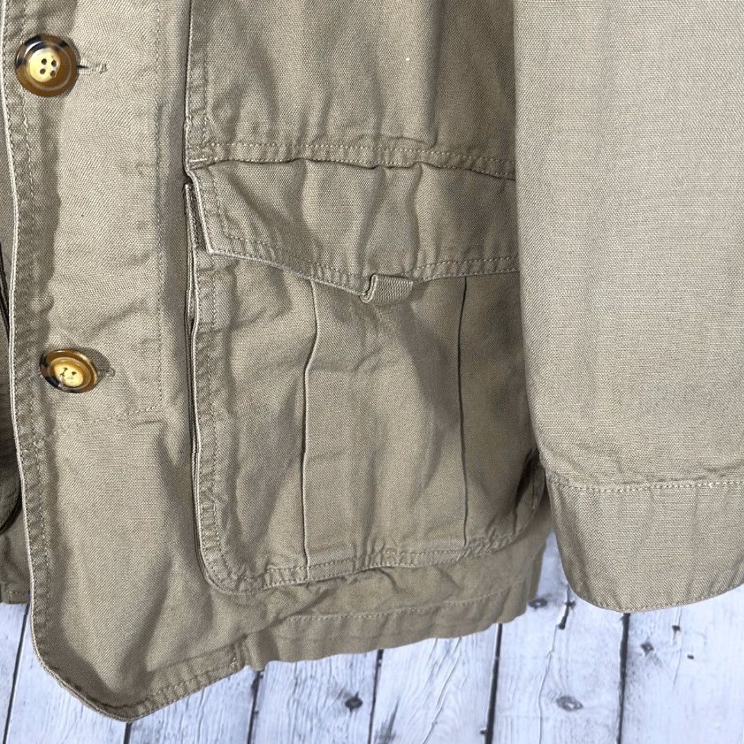Vintage VINTAGE Sunny’s Basix Mens Canvas Insulated Barn Chore Coat Jacket Size Small S Tan Red Flannel Leather Collar Anorak Shirt Mens Size US S / EU 44-46 / 1 - 3 Thumbnail
