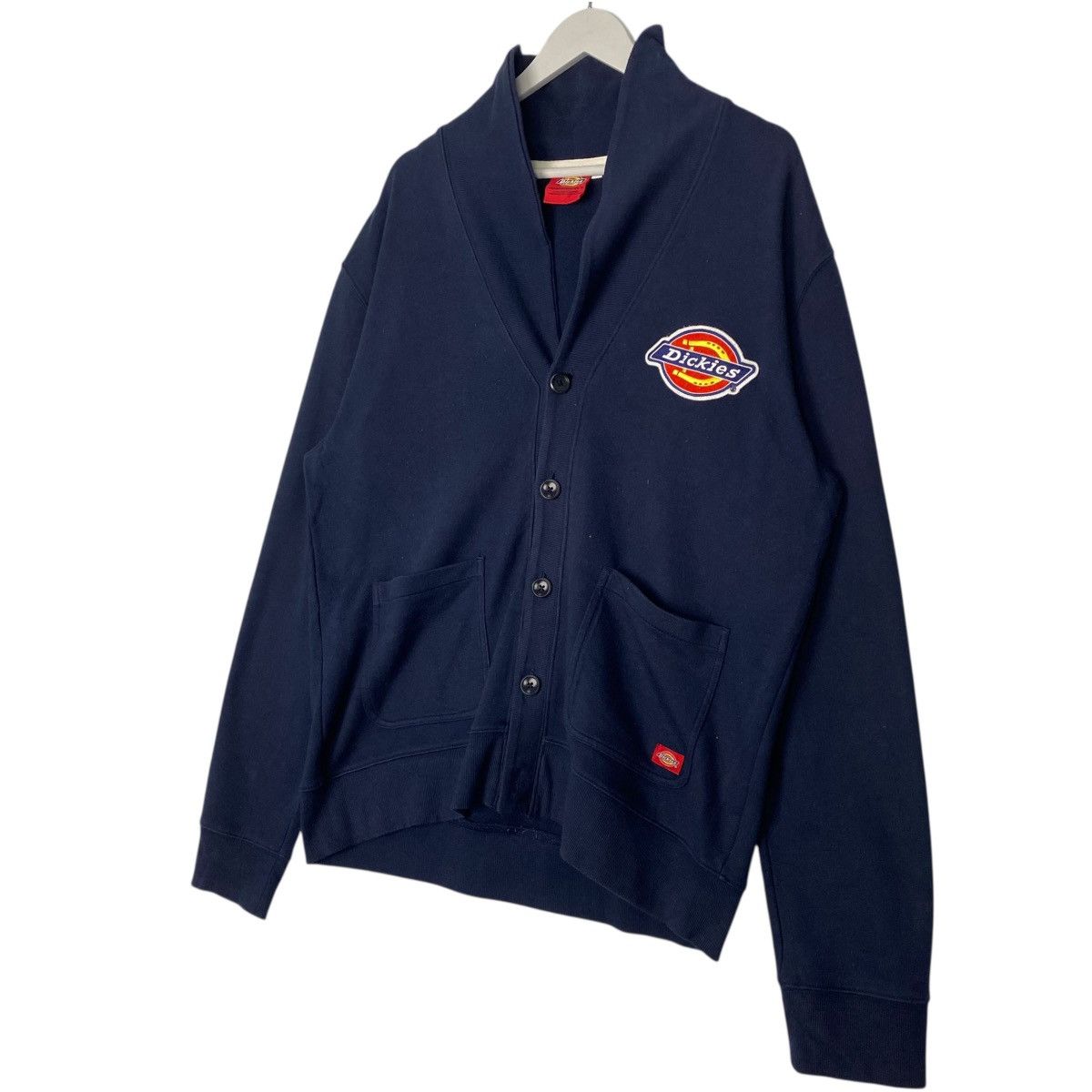Vintage Vintage Dickies Cardigan Sweater Navy Blue Pullover Size XL Size XL / US 12-14 / IT 48-50 - 2 Thumbnail