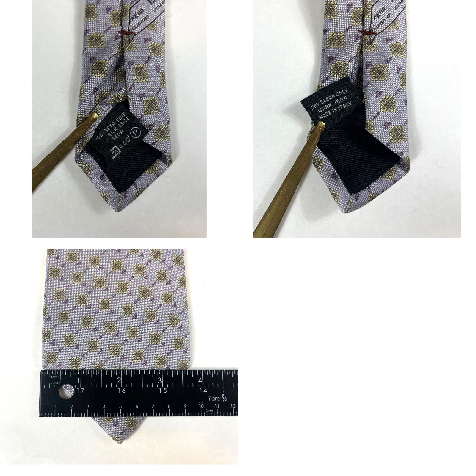 Ermenegildo Zegna Ermenegildo Zegna Tie Foulard Lilac Silk 59-59.5" Woven Classic Wide 3.75" Men’s Made in Italy Size ONE SIZE - 8 Thumbnail