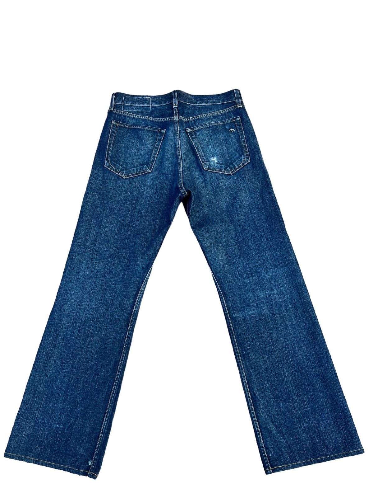 Rag & Bone Vintage Rag & Bone Distressed Patch Denim Flare Jeans Size US 30 / EU 46 - 2 Thumbnail