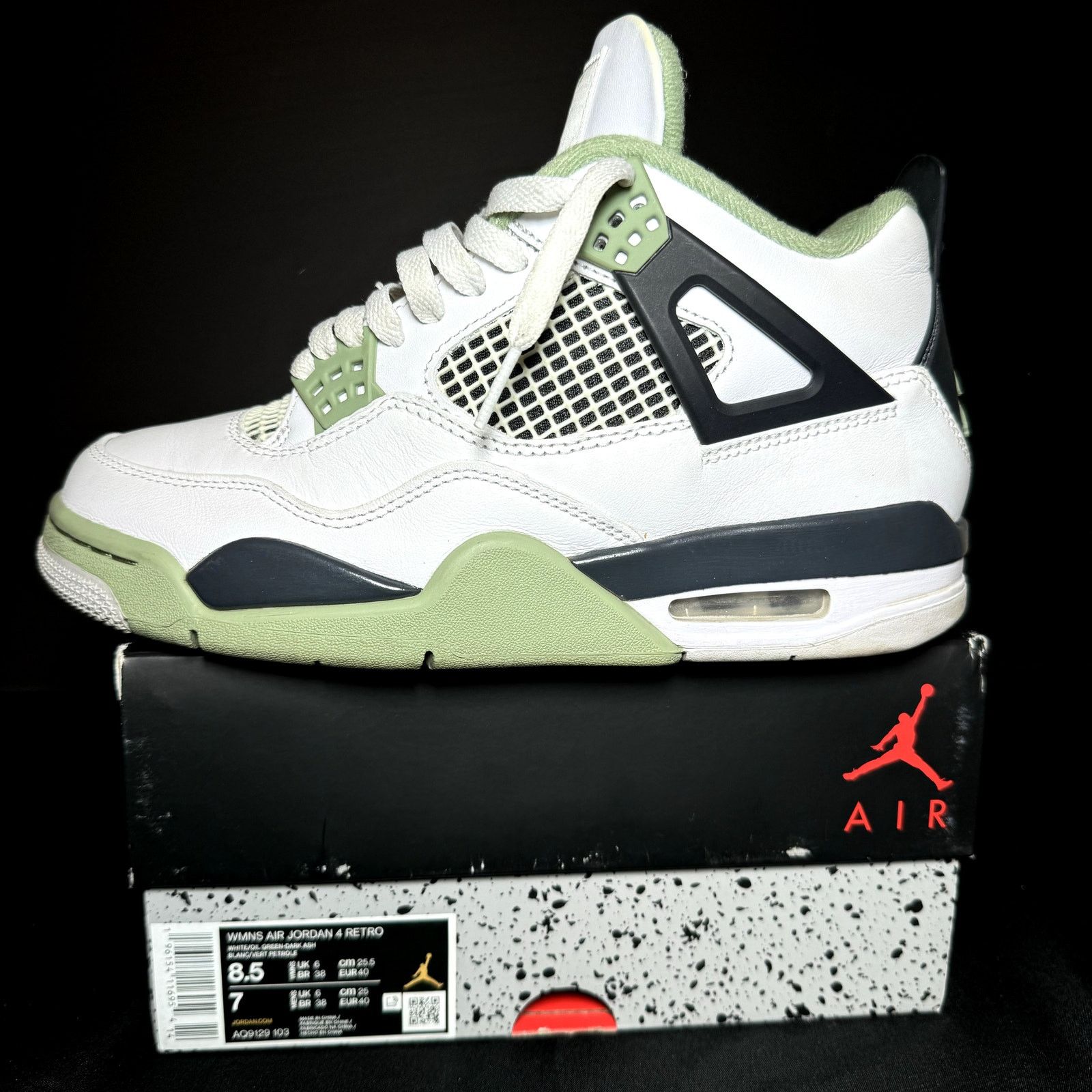 Jordan Brand × Nike Size 8.5 - Nike Air Jordan 4 Retro Seafoam Women's Shoes Size US 8.5 / IT 38.5 - 10 Thumbnail