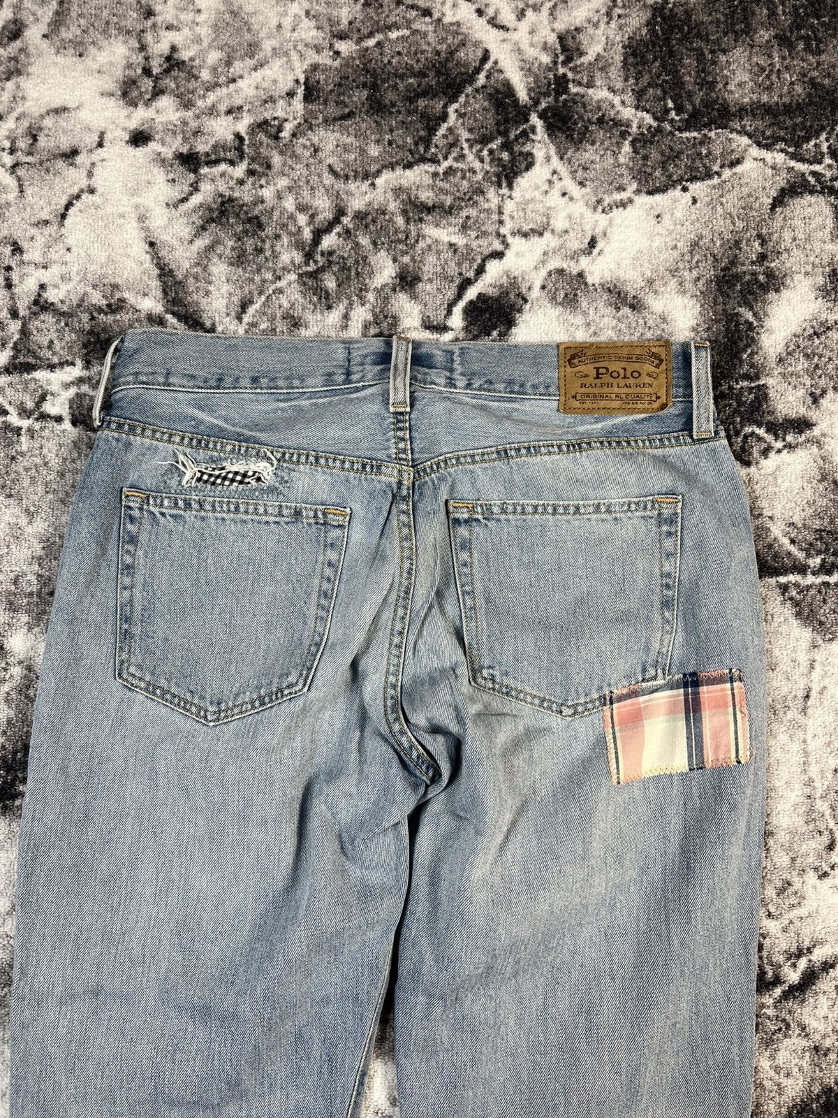 Polo Ralph Lauren Polo Ralph Lauren Patchwork Distressed Denim Jeans Size 27" / US 4 / IT 40 - 18 Thumbnail