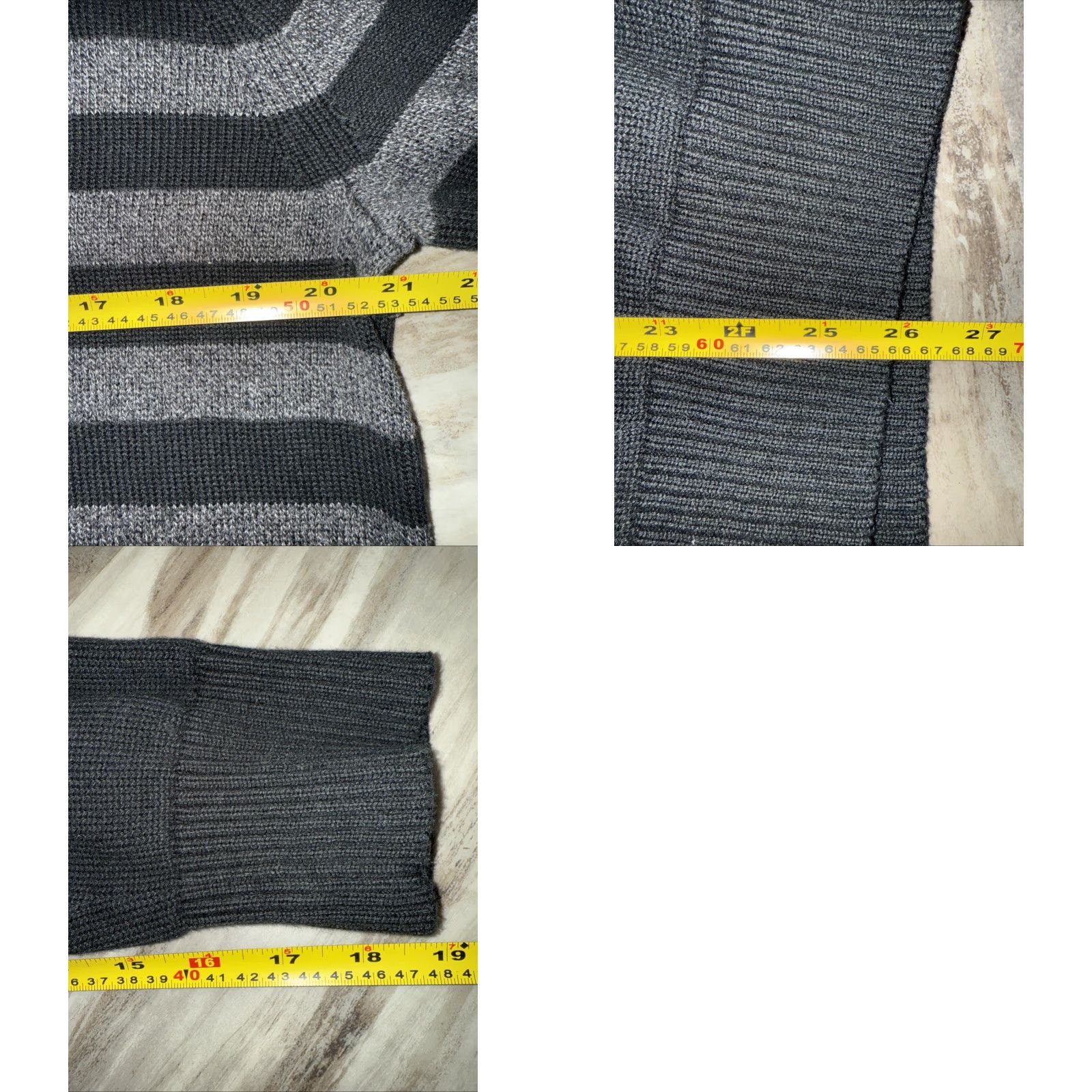 American Eagle Outfitters American Eagle Outfitters Sweater Men’s Black Gray Striped Athletic Fit Quarter Zip XL Size US XL / EU 56 / 4 - 9 Thumbnail