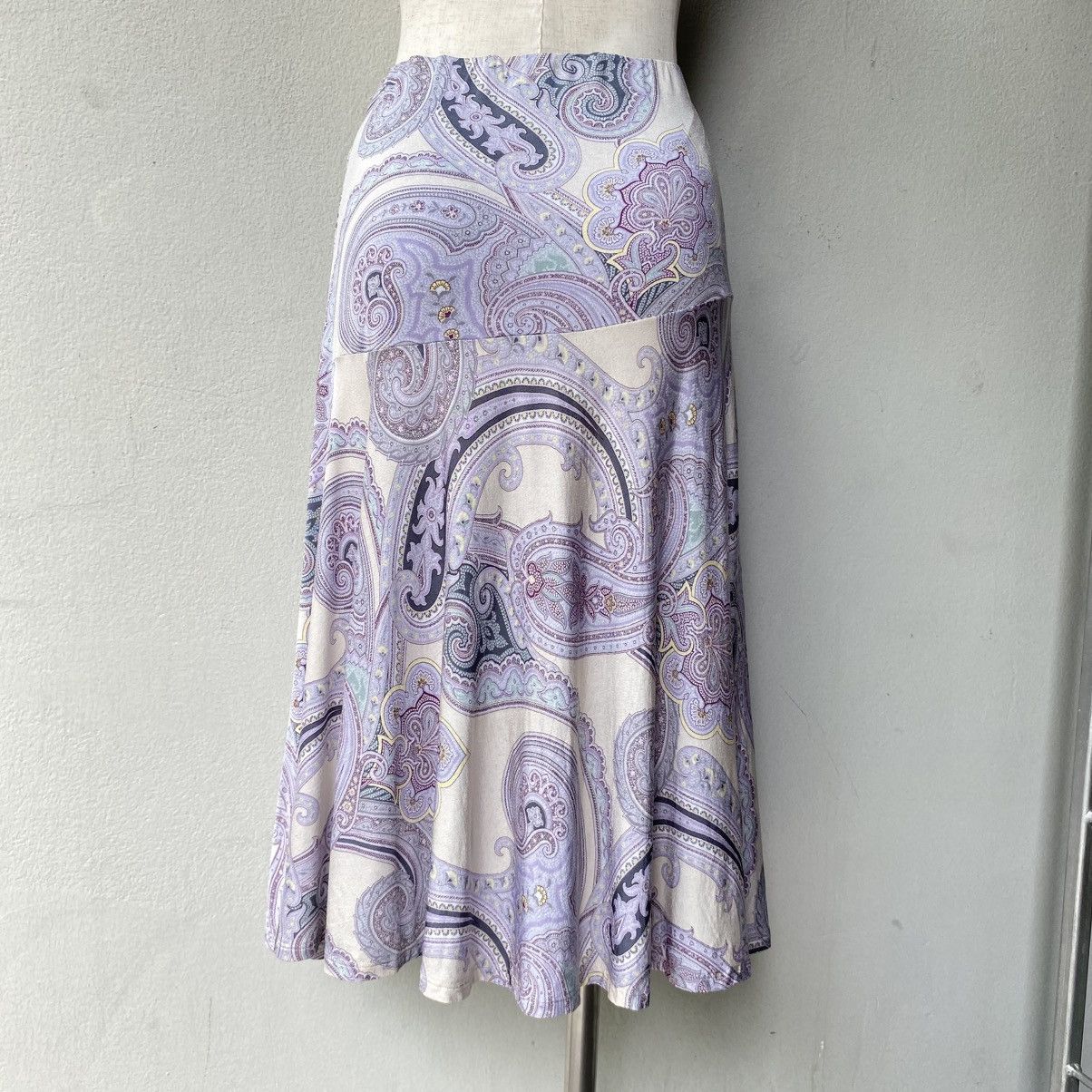 Max Mara Max Mara Paisley Print Flared Skirt Size 30" / US 8 / IT 44 - 20 Thumbnail