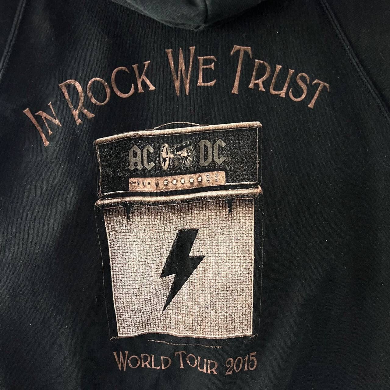 Band Tees AC/DC In Rock We Trust Big Print Rock Tour 2015 Hoodie Y2k Size US L / EU 52-54 / 3 - 4 Thumbnail