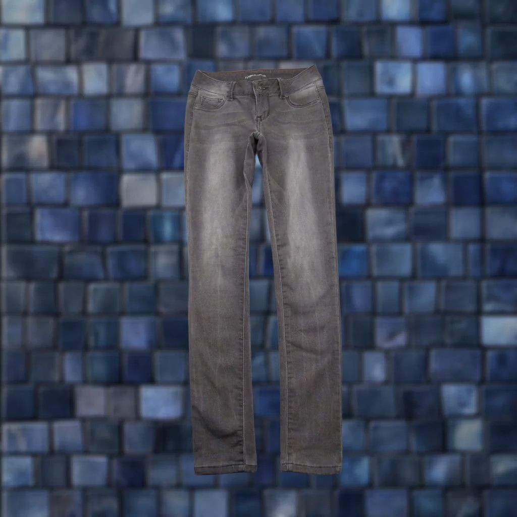 Vintage Maurices Women's Gray Denim Stretch Skinny Jeans XS Reg Cotton Blend Size 26" / US 2 / IT 38 - 1 Thumbnail