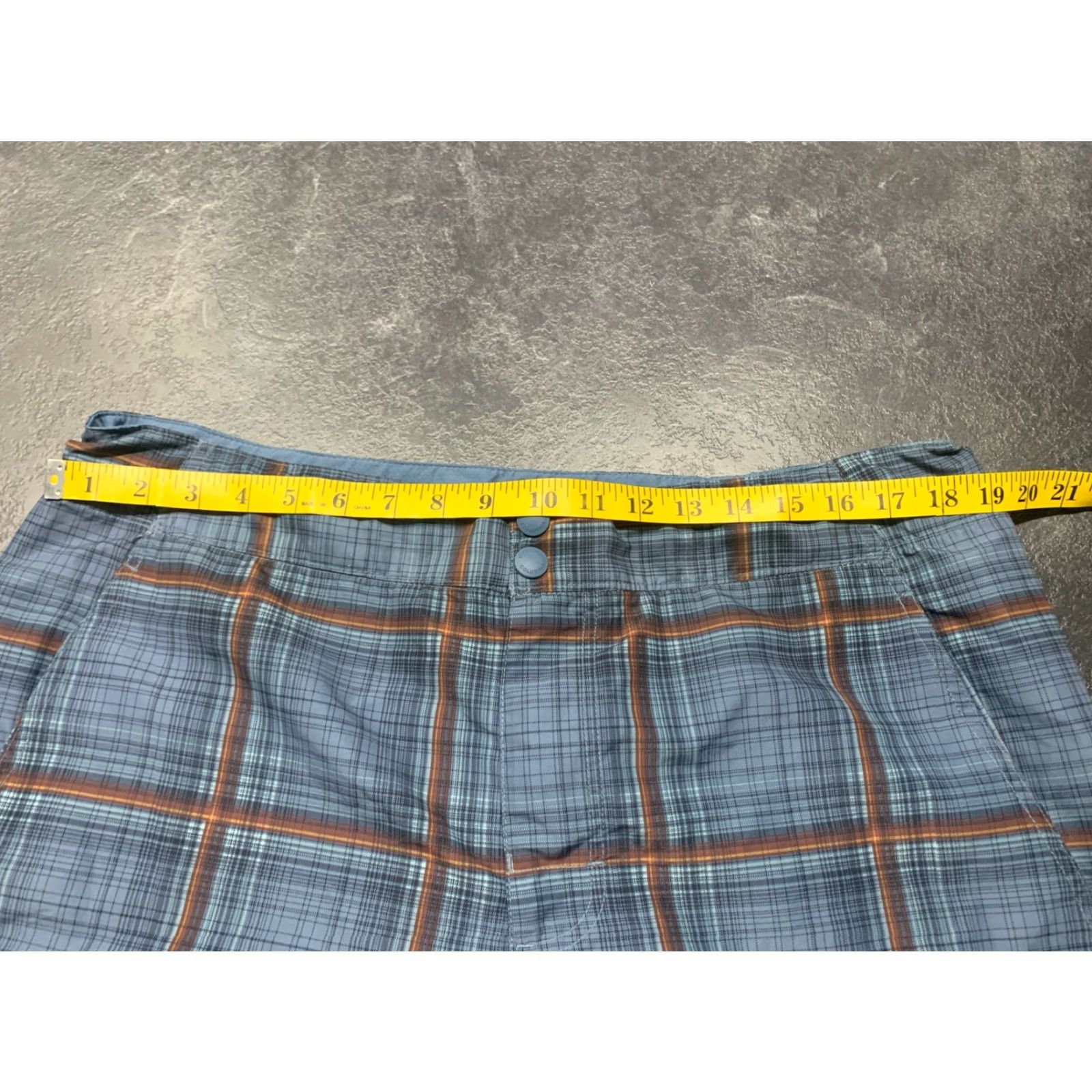 Vintage COLUMBIA Men's Board Shorts Swim Trunks Size 36 Plaid Blue Quick Dry Beach Surf Size US 36 / EU 52 - 6 Thumbnail