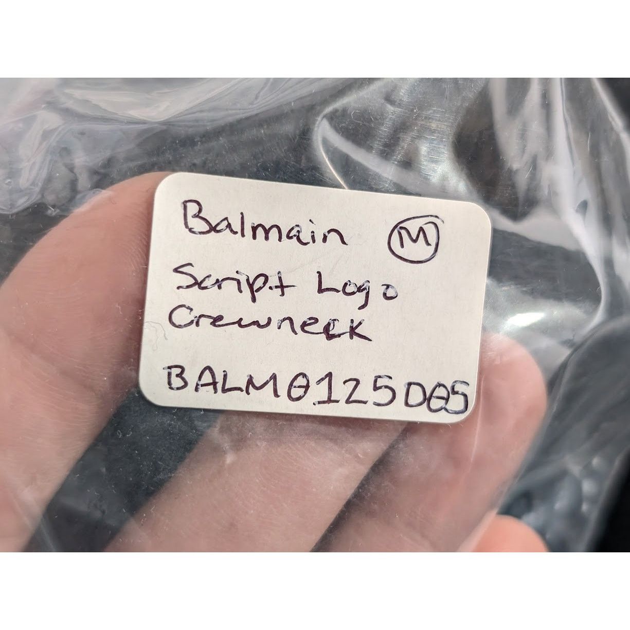Balmain o1rshd1 Script Logo Crewneck in Black Size US M / EU 48-50 / 2 - 16 Thumbnail