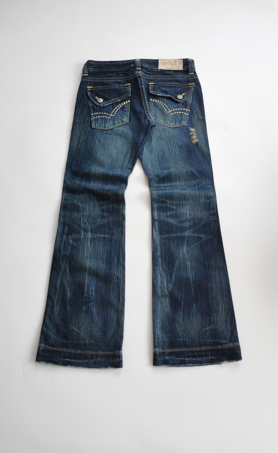 Japanese Brand Bootcut Georgia Love Japan Distressed Blue Jeans Size US 32 / EU 48 - 4 Thumbnail